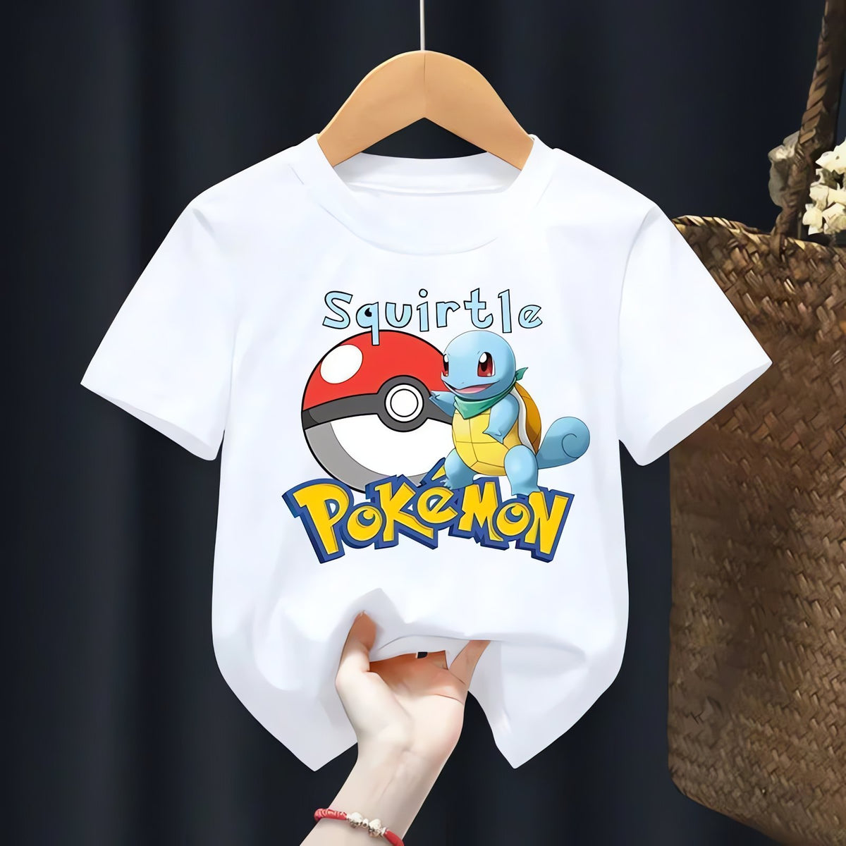 White Pokémon T-shirt for kids – Squirtle