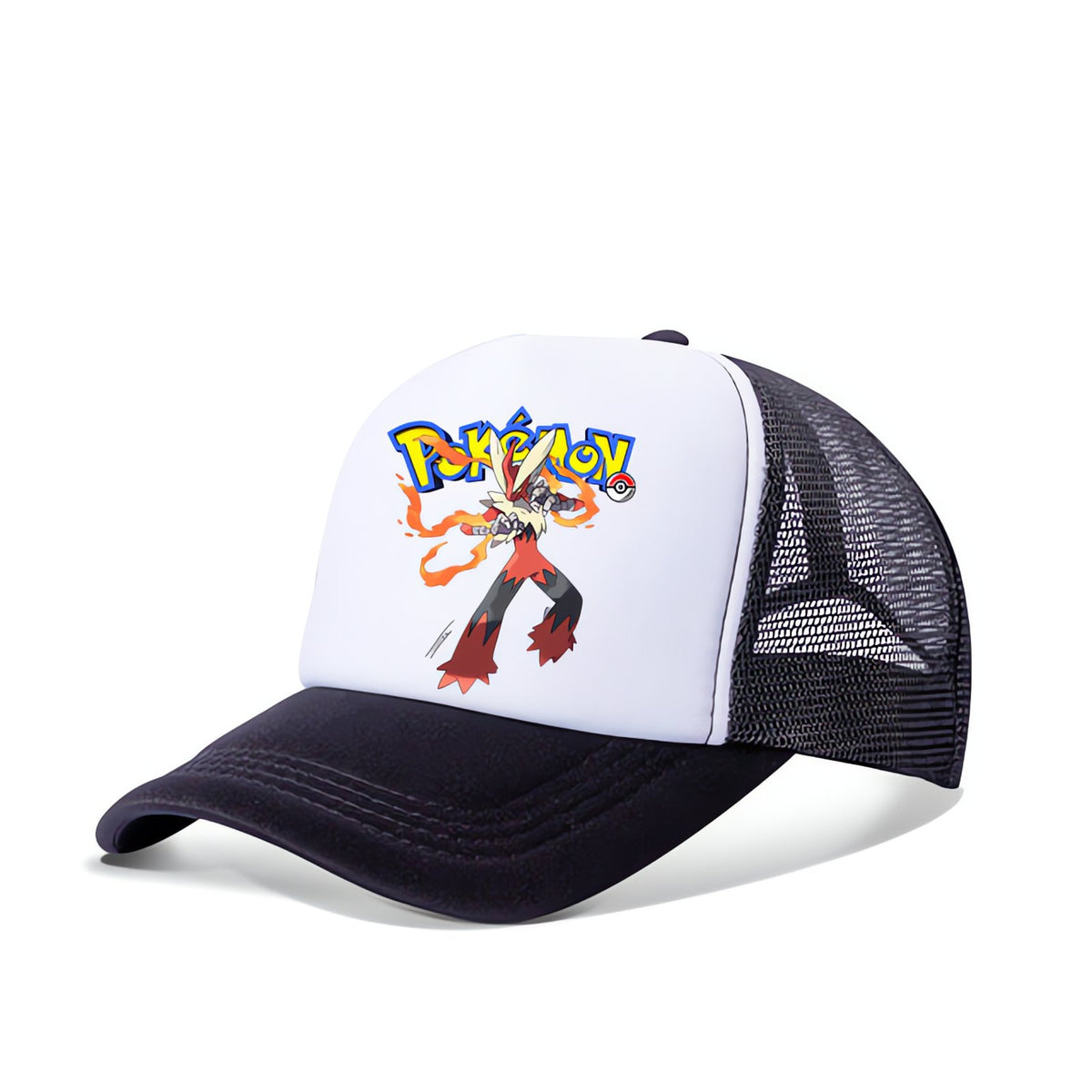 Pokémon kids' trucker cap with Pikachu print – Blaziken (Black)