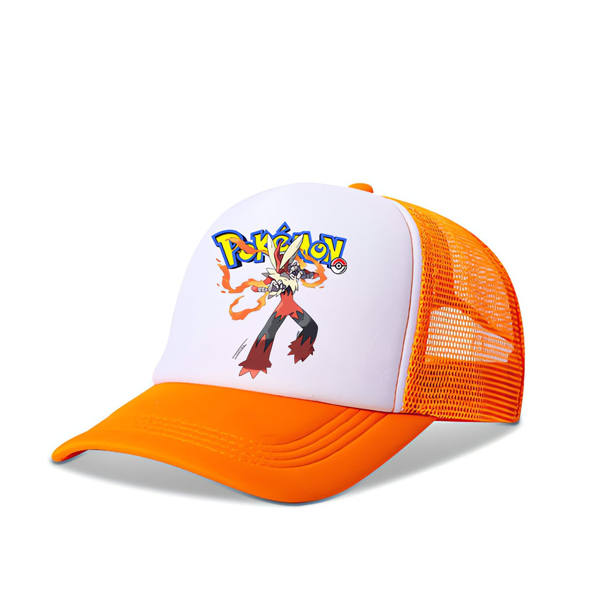 Pokémon kids' trucker cap with Pikachu print – Blaziken (Orange)