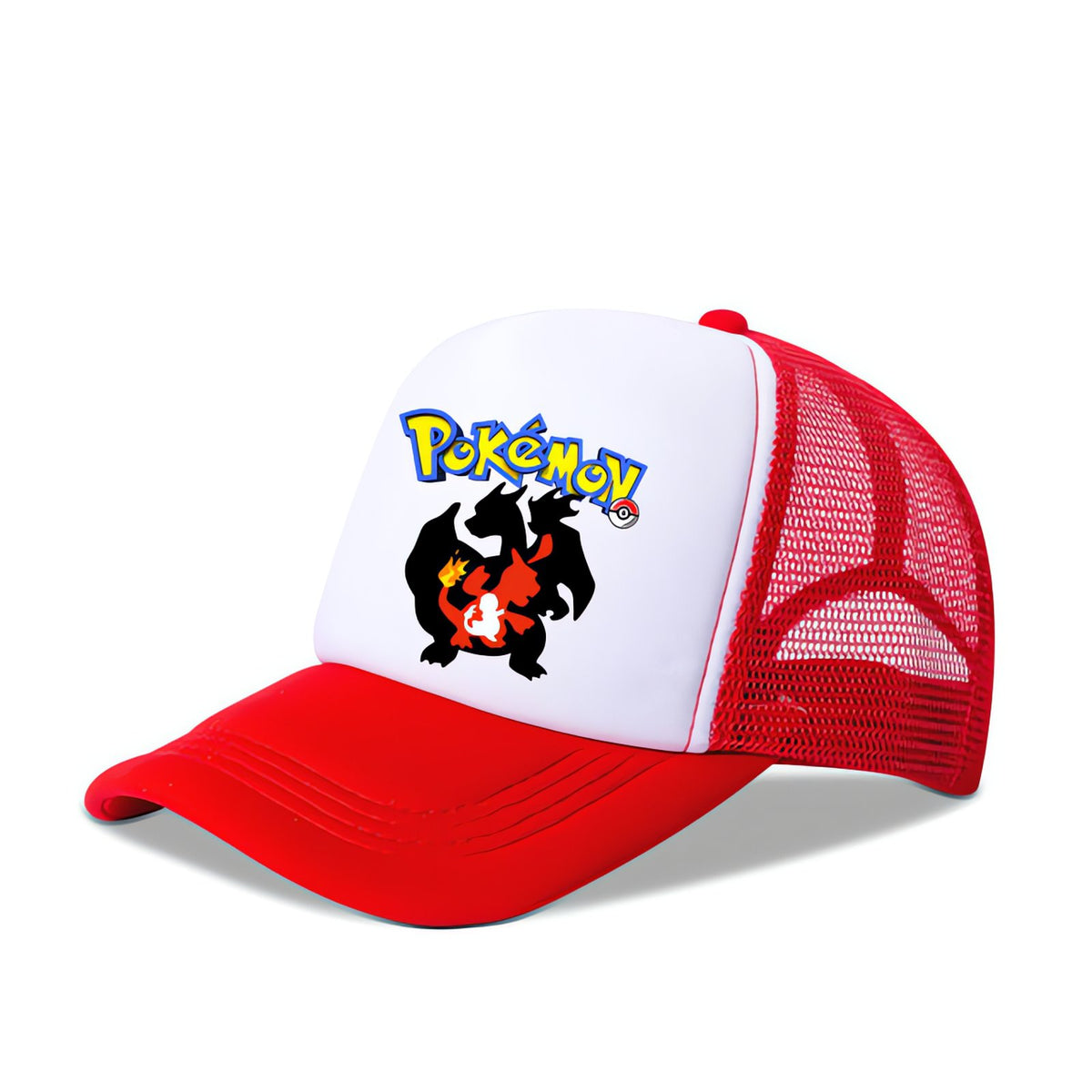 Pokémon kids' trucker cap with Pikachu print – Charizard (Red)