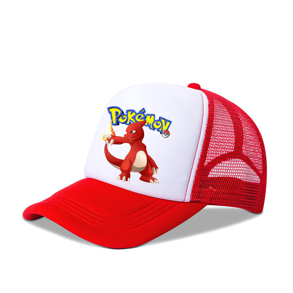 Pokémon kids' trucker cap with Pikachu print – Charmeleon (Red)