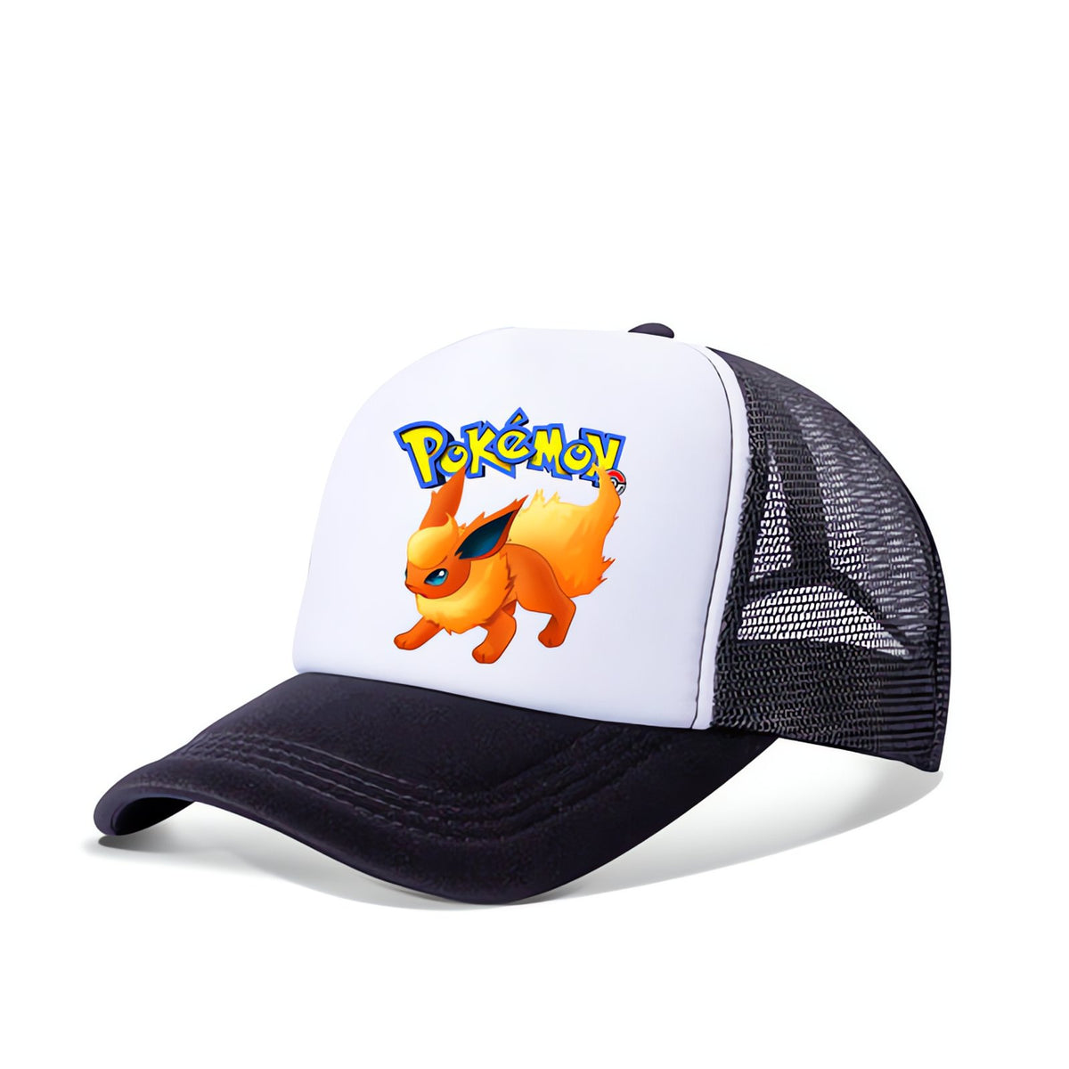 Pokémon kids' trucker cap with Pikachu print – Flareon (Black)