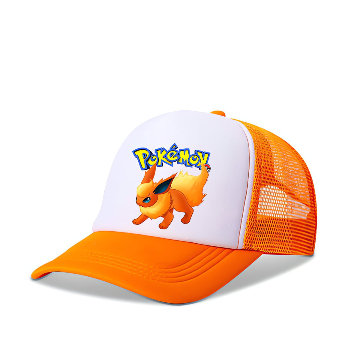 Pokémon kids' trucker cap with Pikachu print – Flareon (Orange)