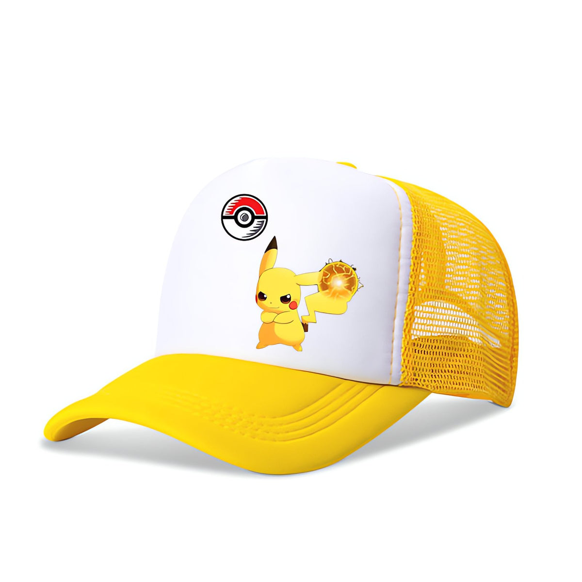 Pokémon kids' trucker cap with Pikachu print – Standing Pikachu (Yellow)