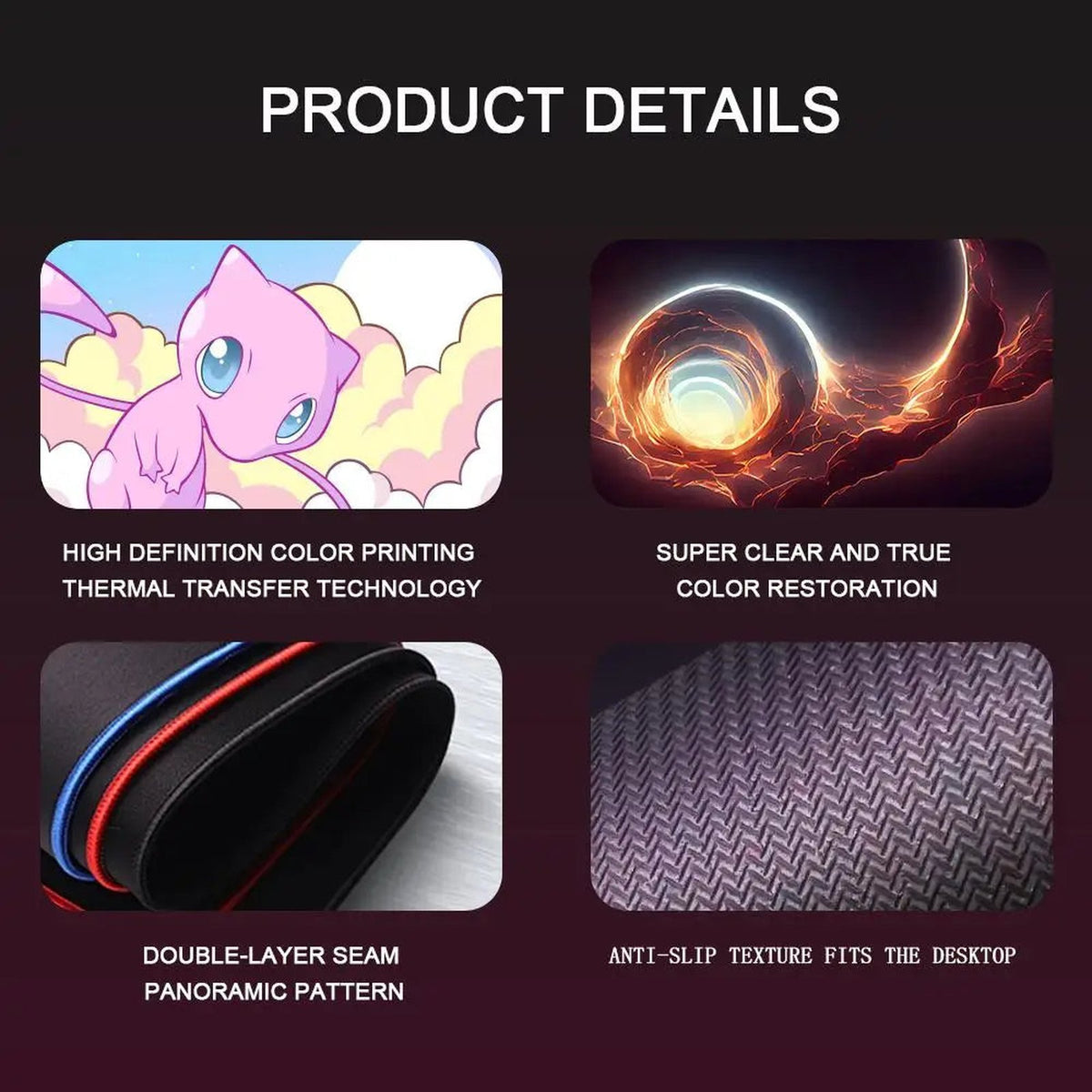Large Pokémon gaming mouse pad – photo 5
