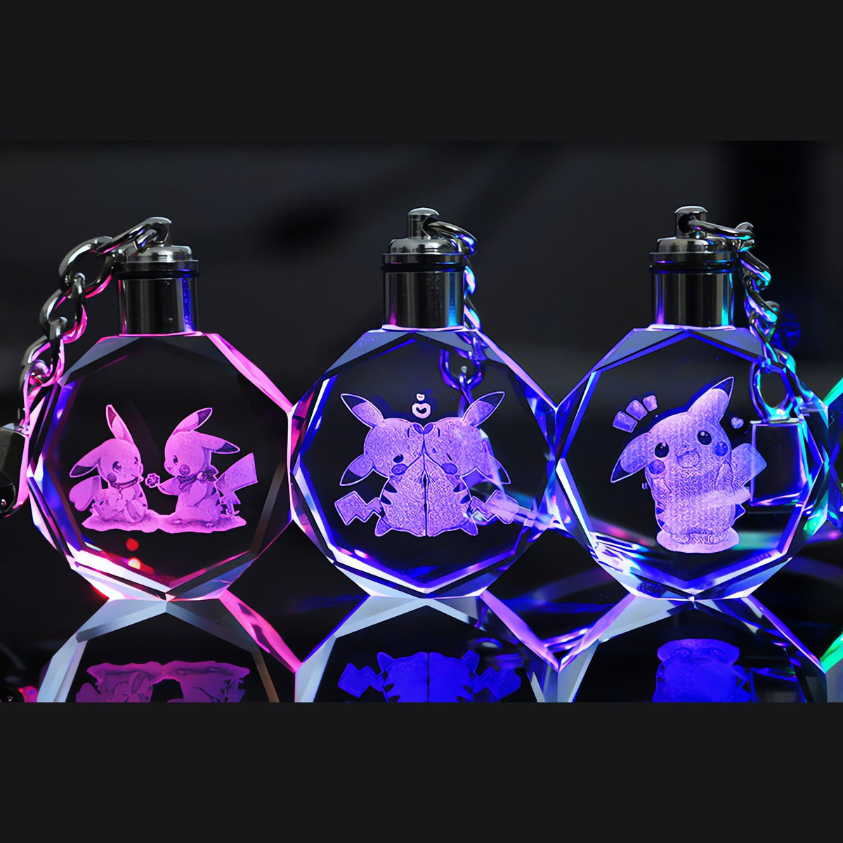 Pokémon LED keyring with a light-up crystal charm – photo 27