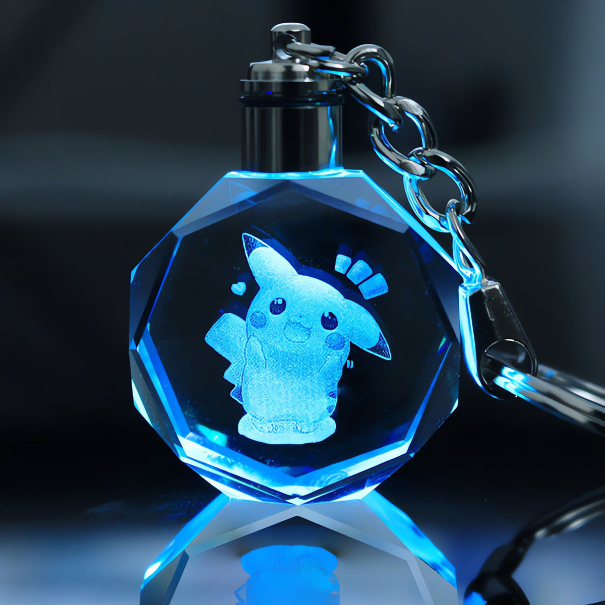 Pokémon LED keyring with a light-up crystal charm – Pikachu 9