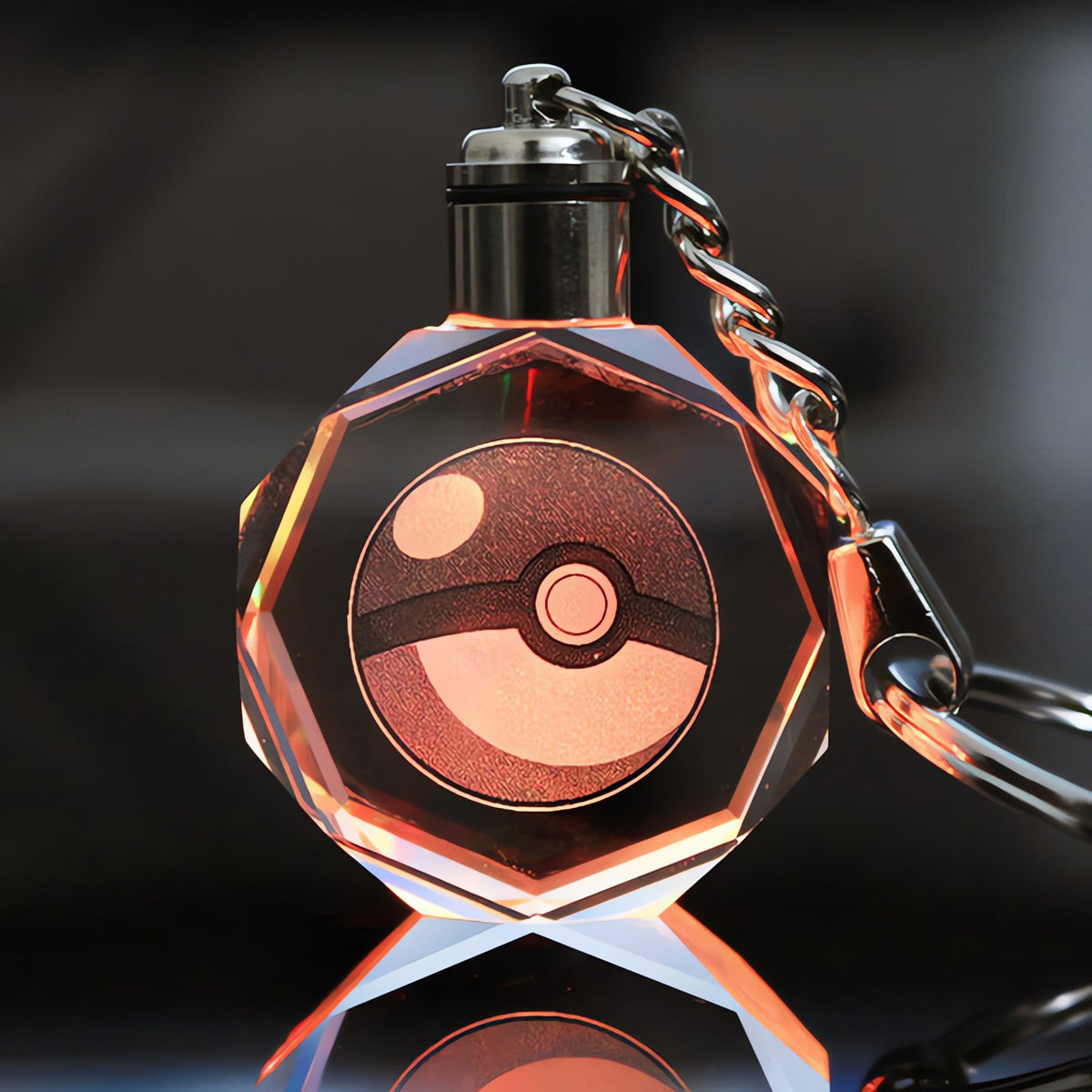Pokémon LED keyring with a light-up crystal charm – Poké Ball