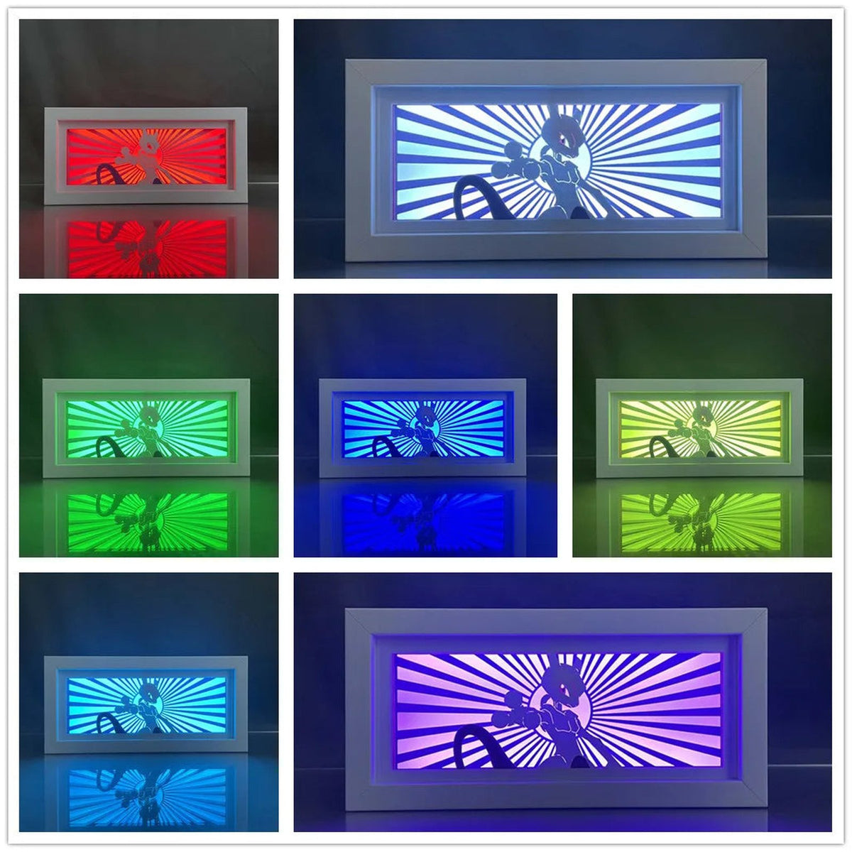 Pokémon LED light box – Mewtwo – Colour-Changing with Remote