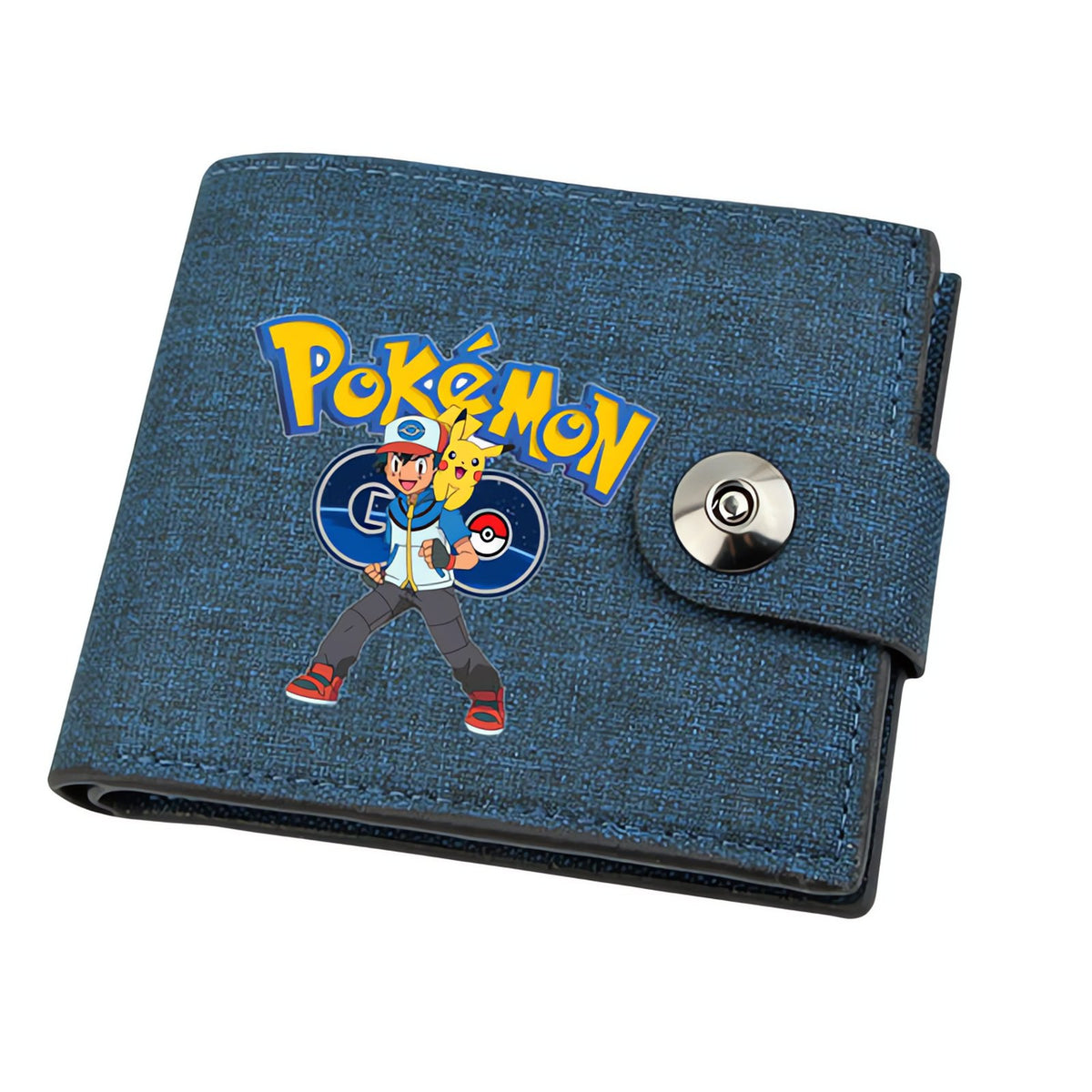 Pokémon linen wallet with printed design – Ash Pokémon GO
