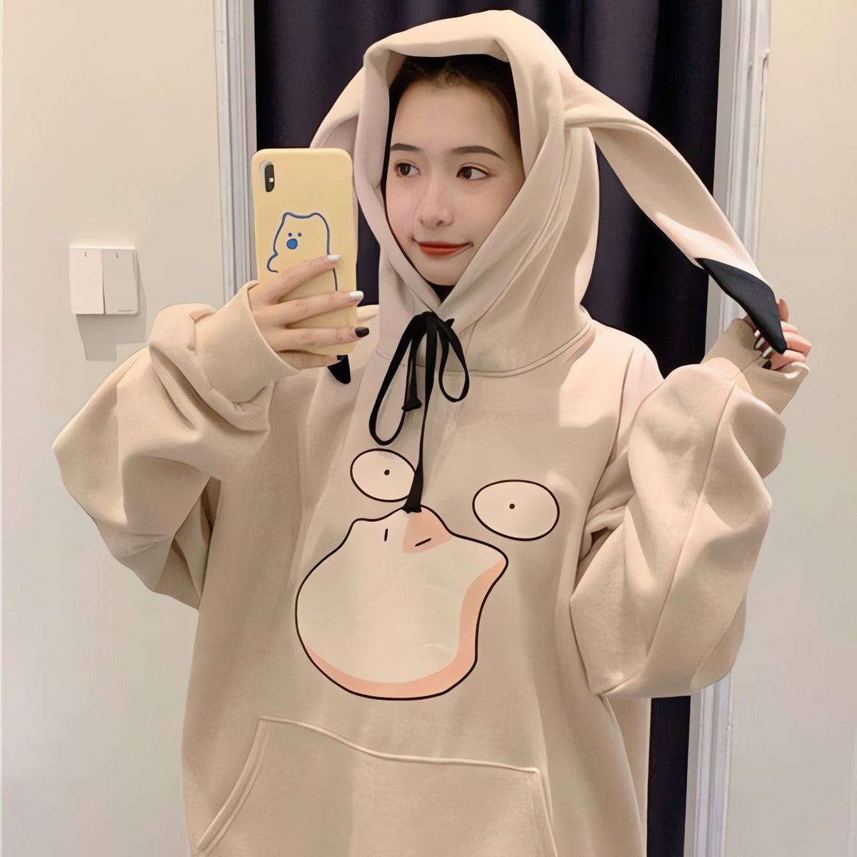 Pokémon long flannel hoodie – Psyduck