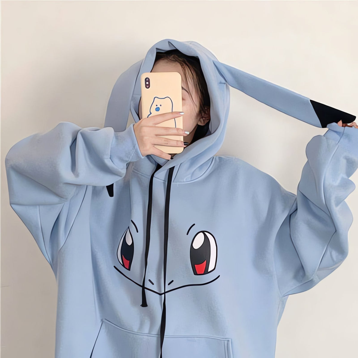 Pokémon long flannel hoodie – Squirtle