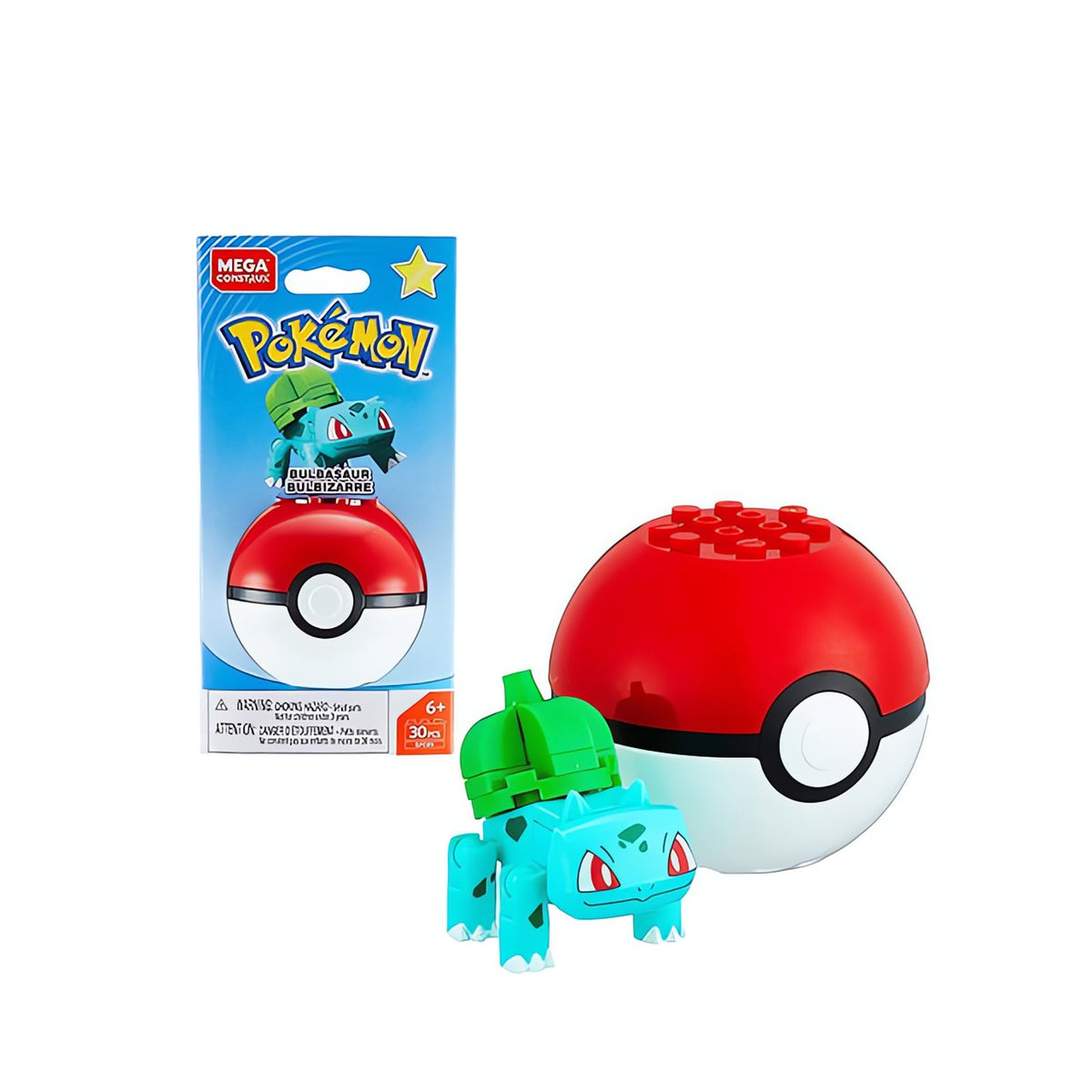 Pokémon Mega Construx building set with figure and Poké Ball – Bulbasaur
