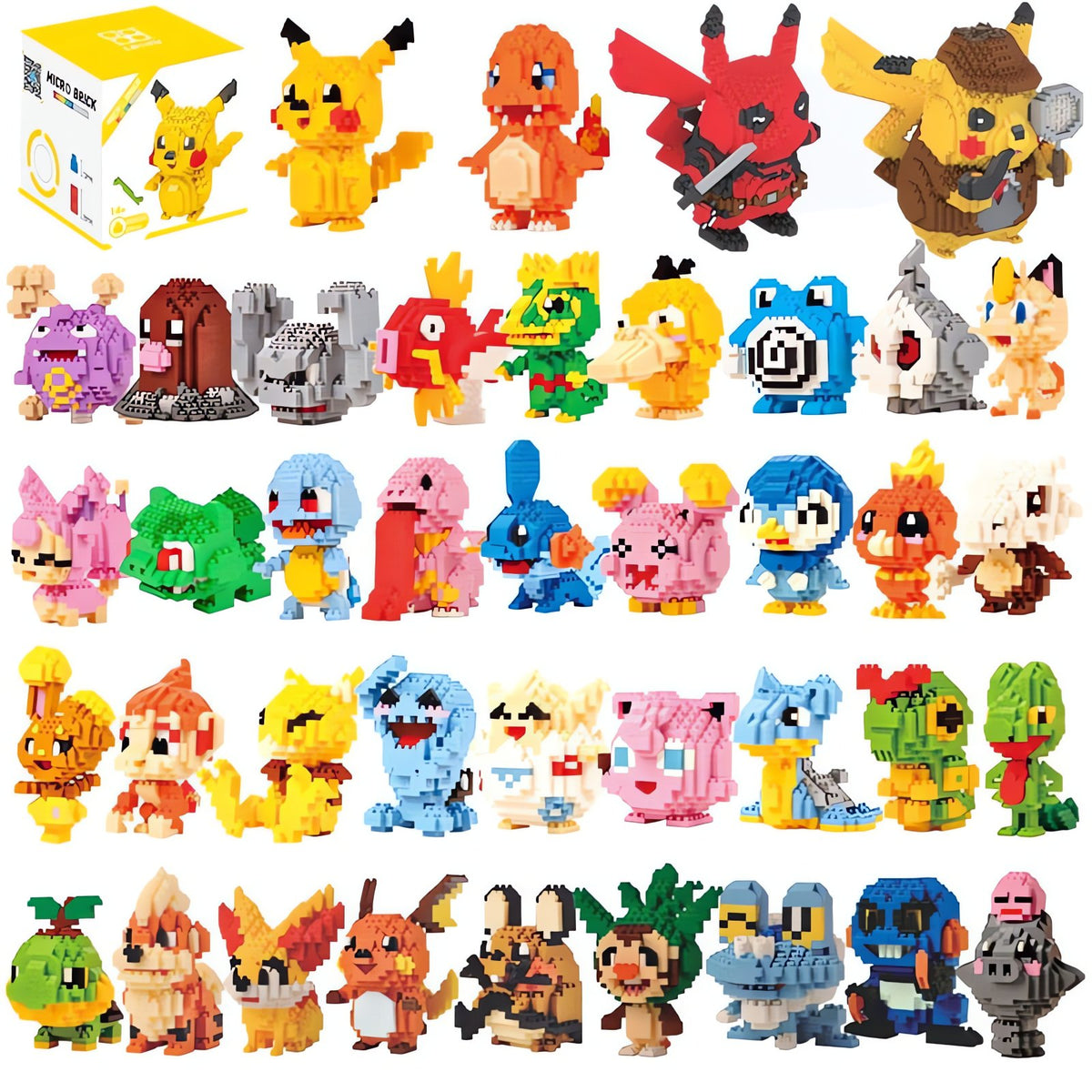 Pokémon mini building block figures