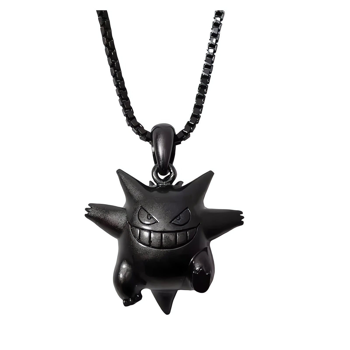 Pokémon necklaces with gold and silver pendants – Gengar Black