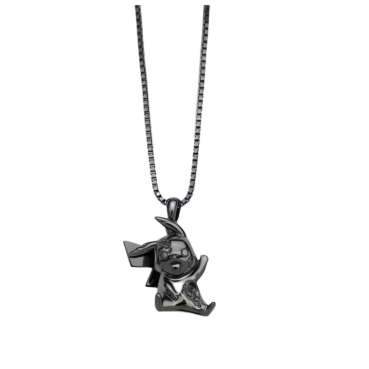 Pokémon necklaces with gold and silver pendants – Pikachu Black