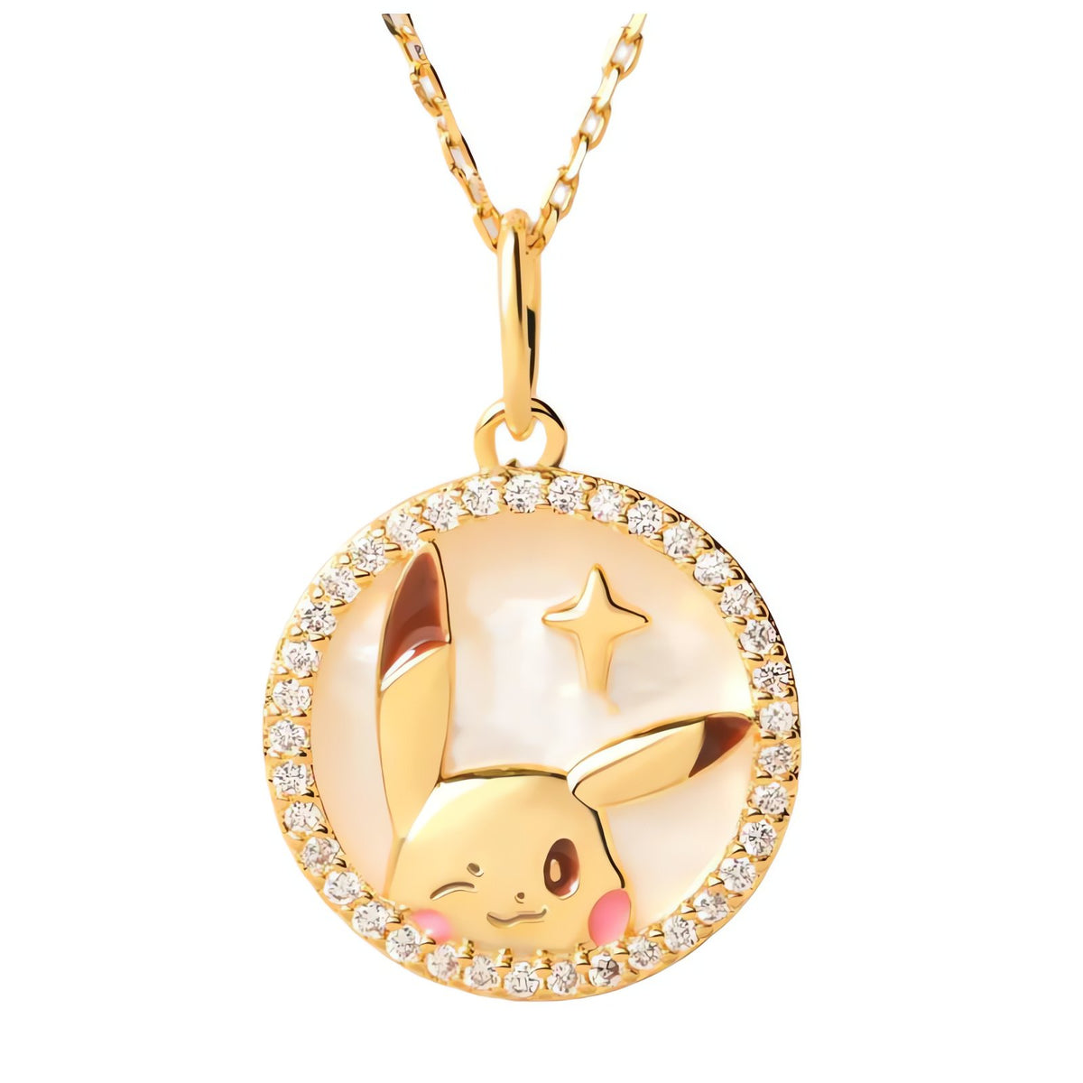 Pokémon necklaces with gold and silver pendants – Pikachu Gold Pendant