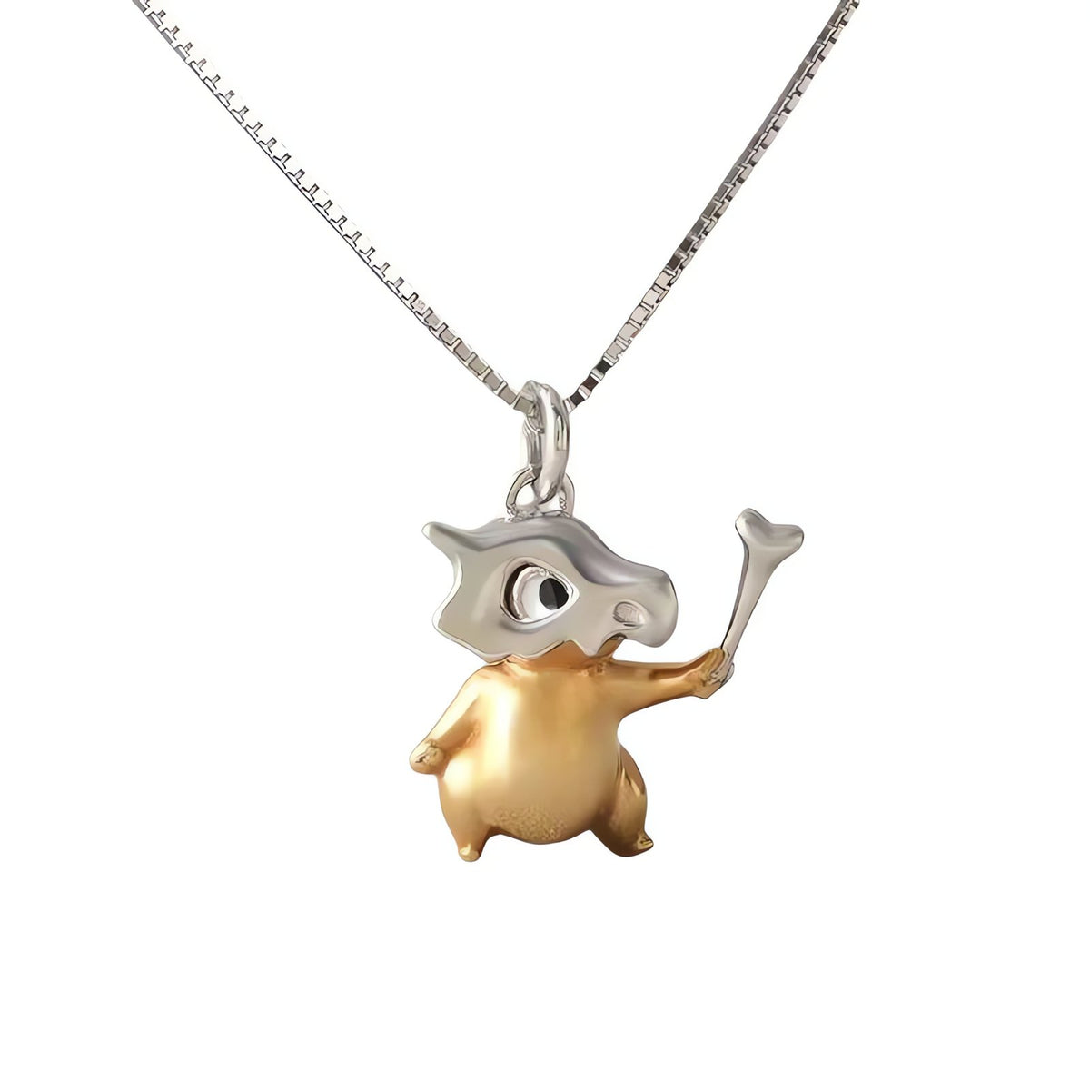 Pokémon pendant necklaces in silver and gold – Cubone Gold
