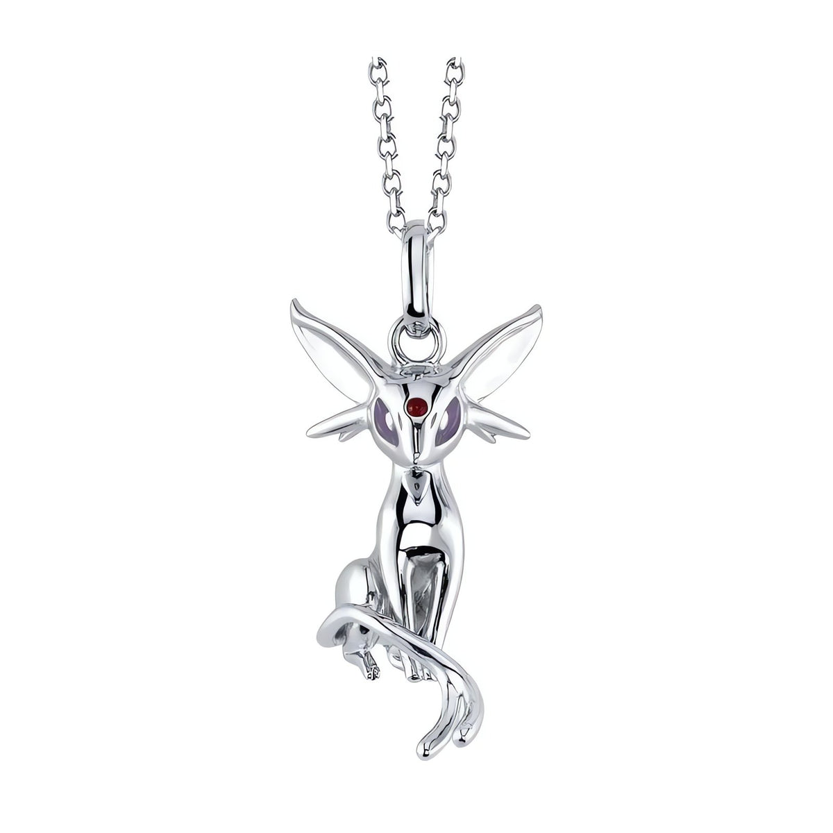 Pokémon pendant necklaces in silver and gold – Espeon Silver