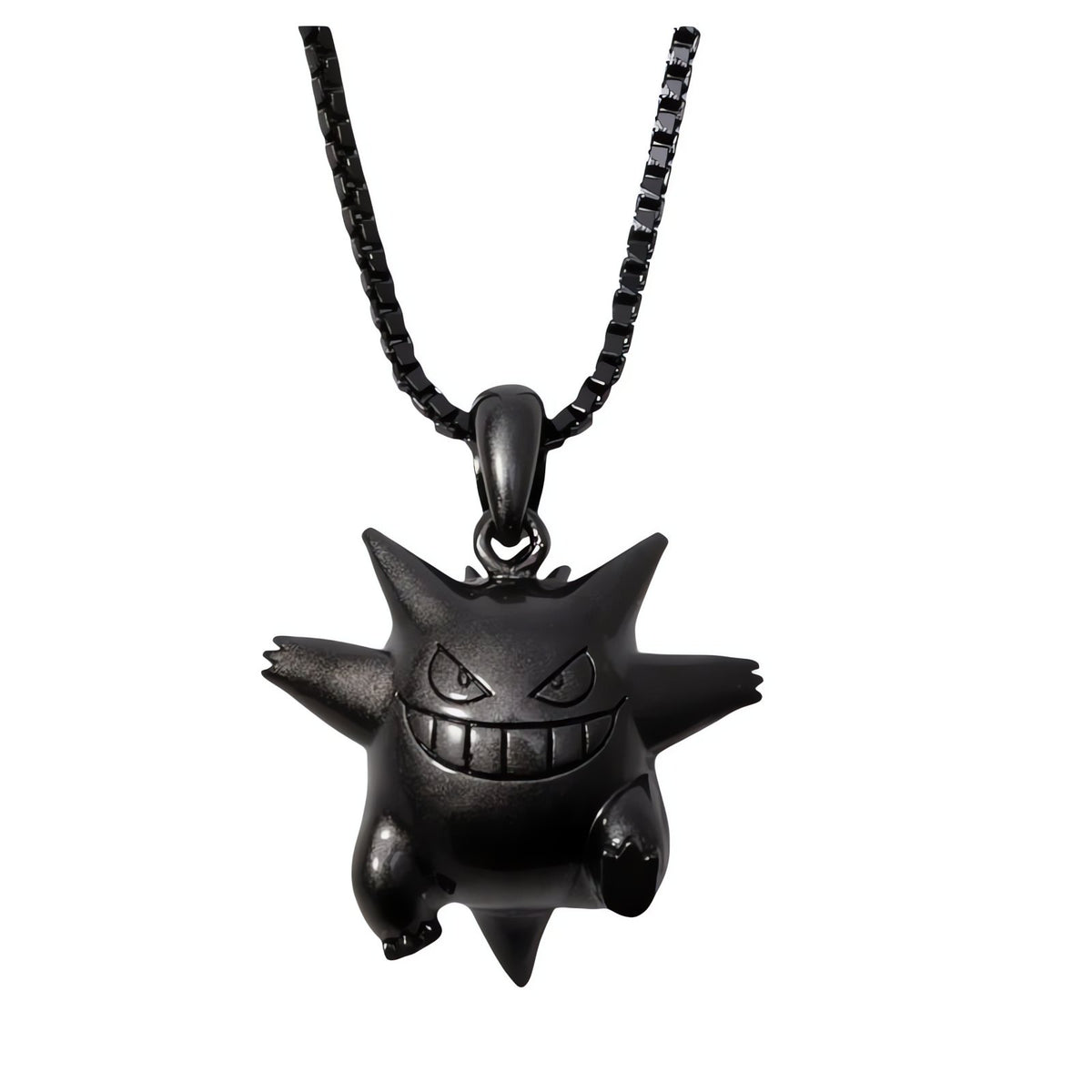 Pokémon pendant necklaces in silver and gold – Gengar Black