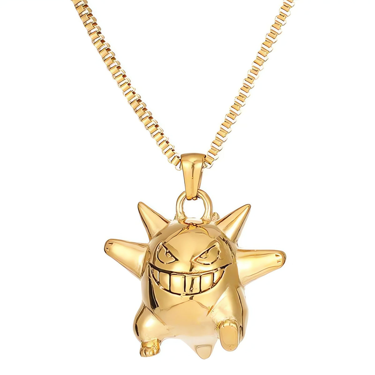 Pokémon pendant necklaces in silver and gold – Gengar Gold