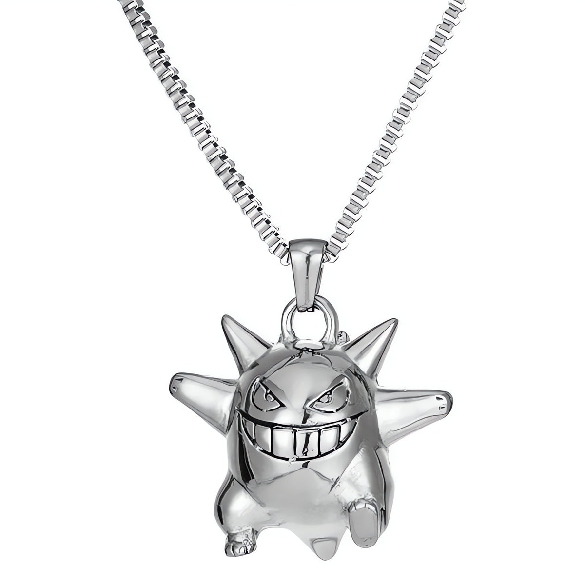 Pokémon pendant necklaces in silver and gold – Gengar Silver