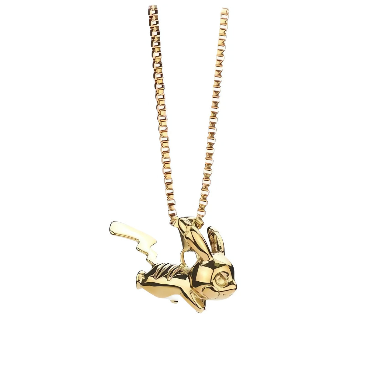 Pokémon pendant necklaces in silver and gold – Pikachu Gold