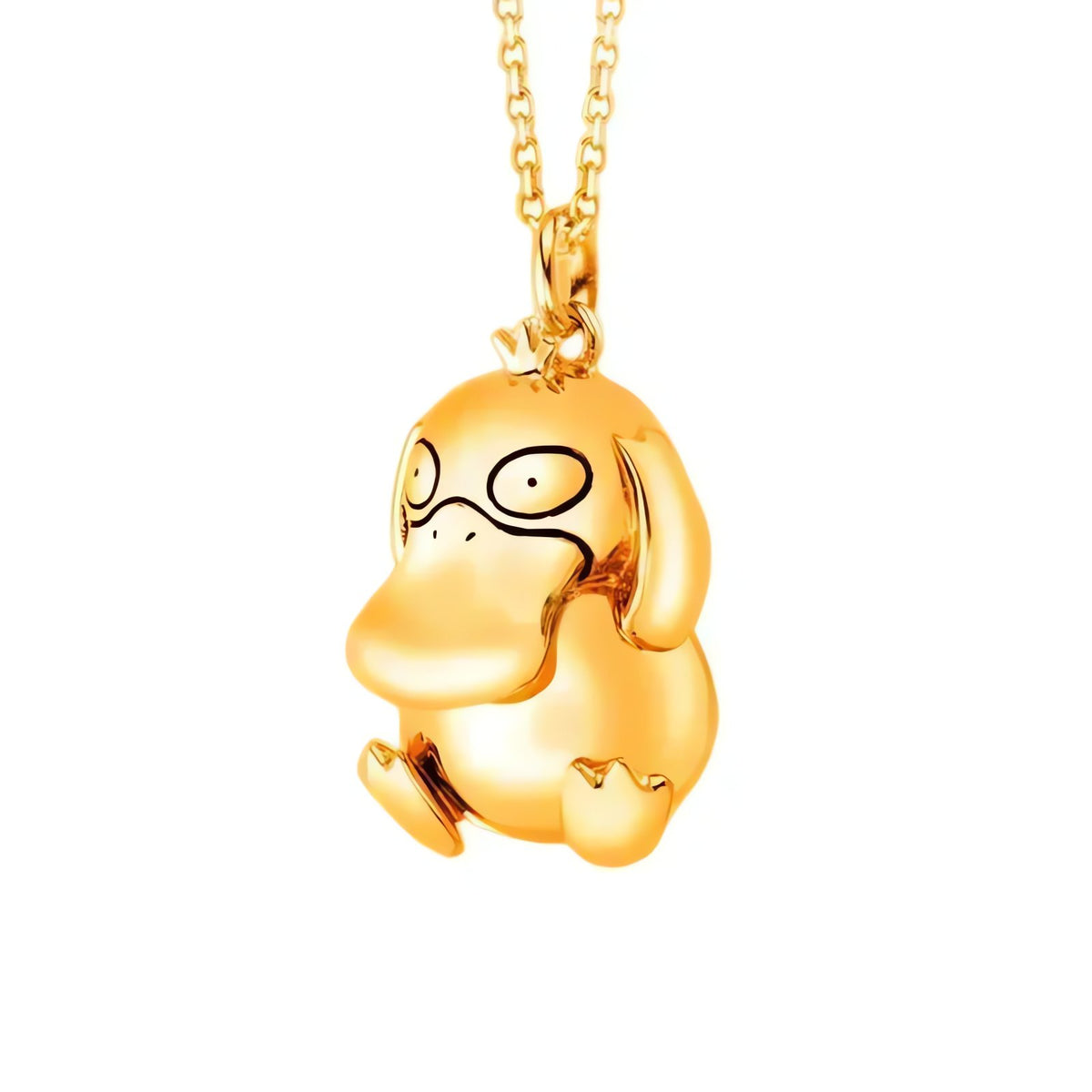 Pokémon pendant necklaces in silver and gold – Psyduck Gold