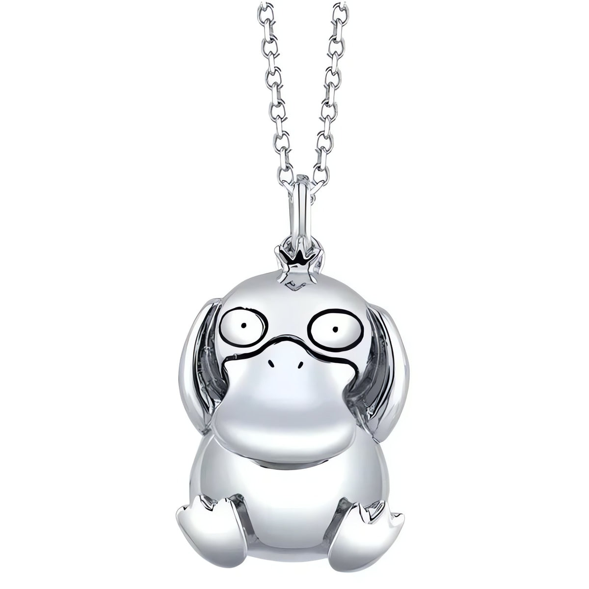 Pokémon pendant necklaces in silver and gold – Psyduck Silver