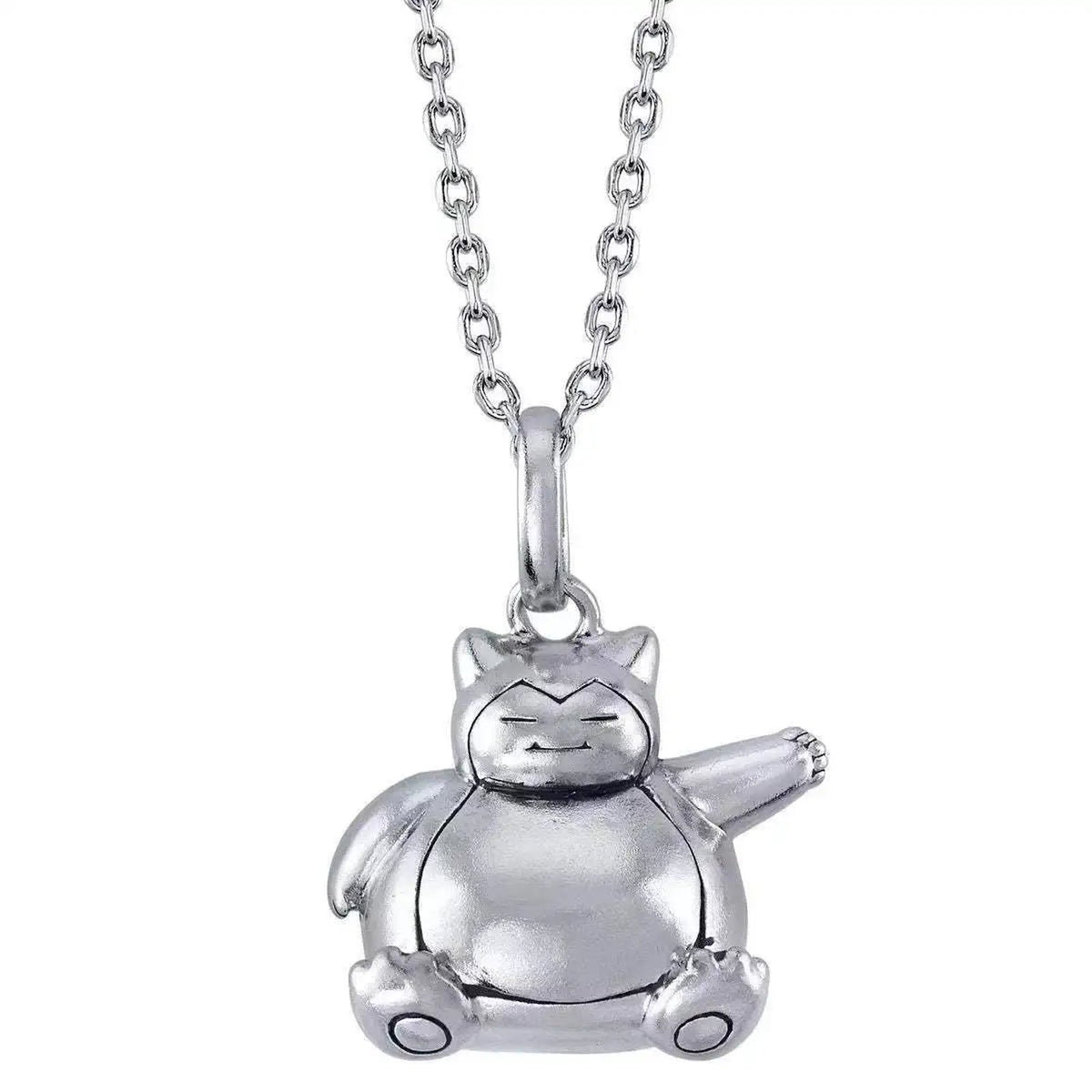 Pokémon pendant necklaces in silver and gold – Snorlax Silver