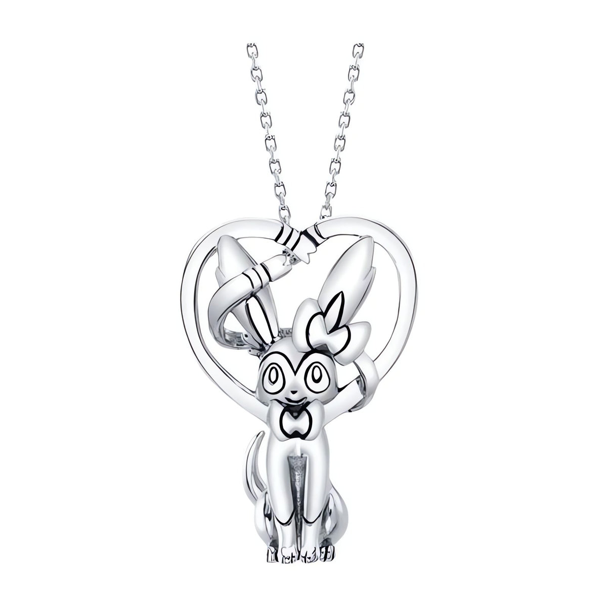 Pokémon pendant necklaces in silver and gold – Sylveon Silver