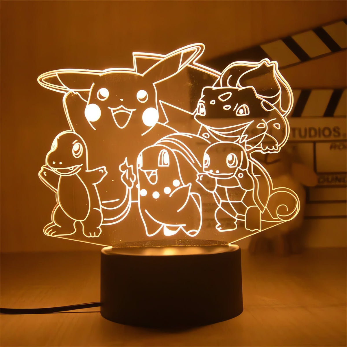 Pokémon night light with warm glow