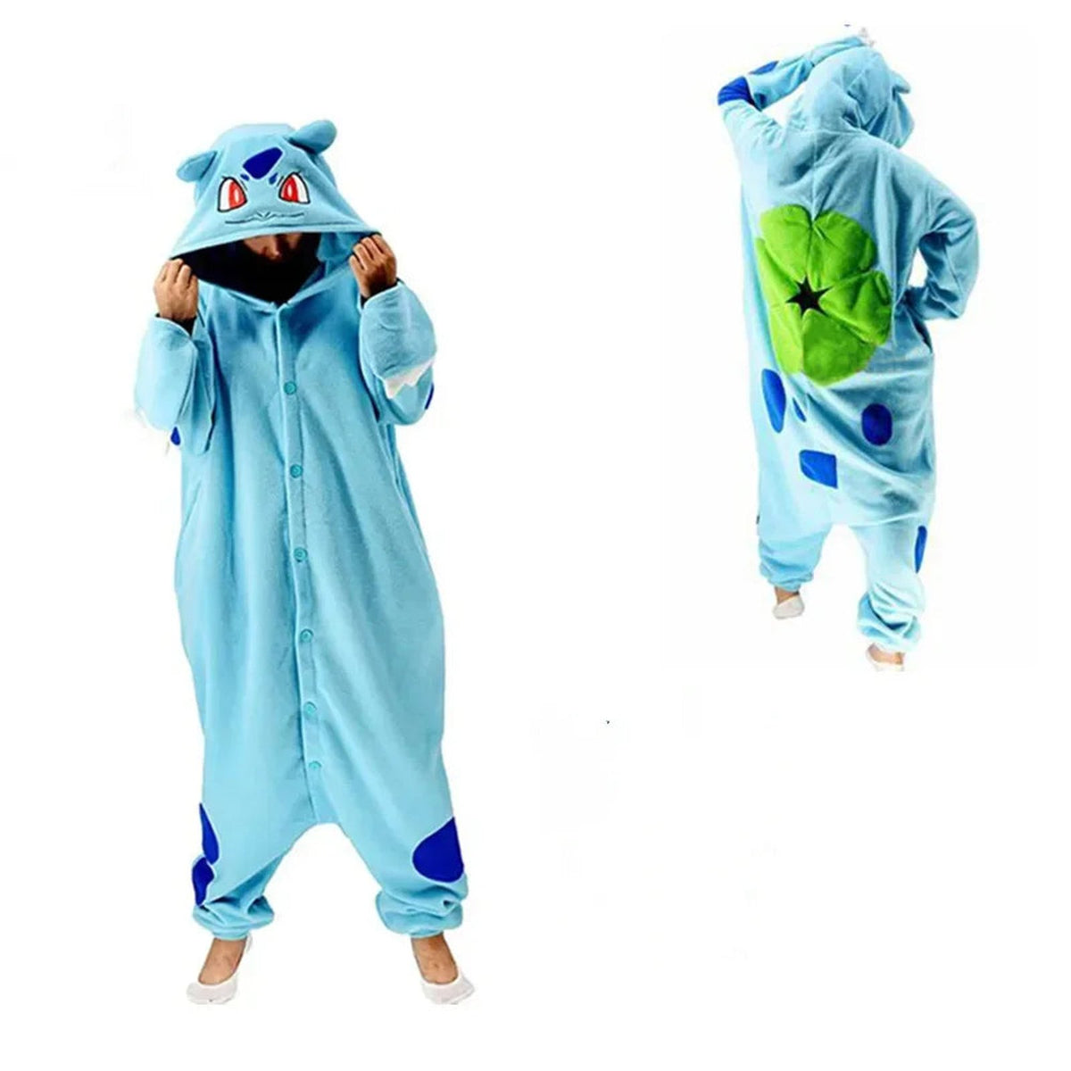 Pokémon hooded onesie pyjamas – Bulbasaur