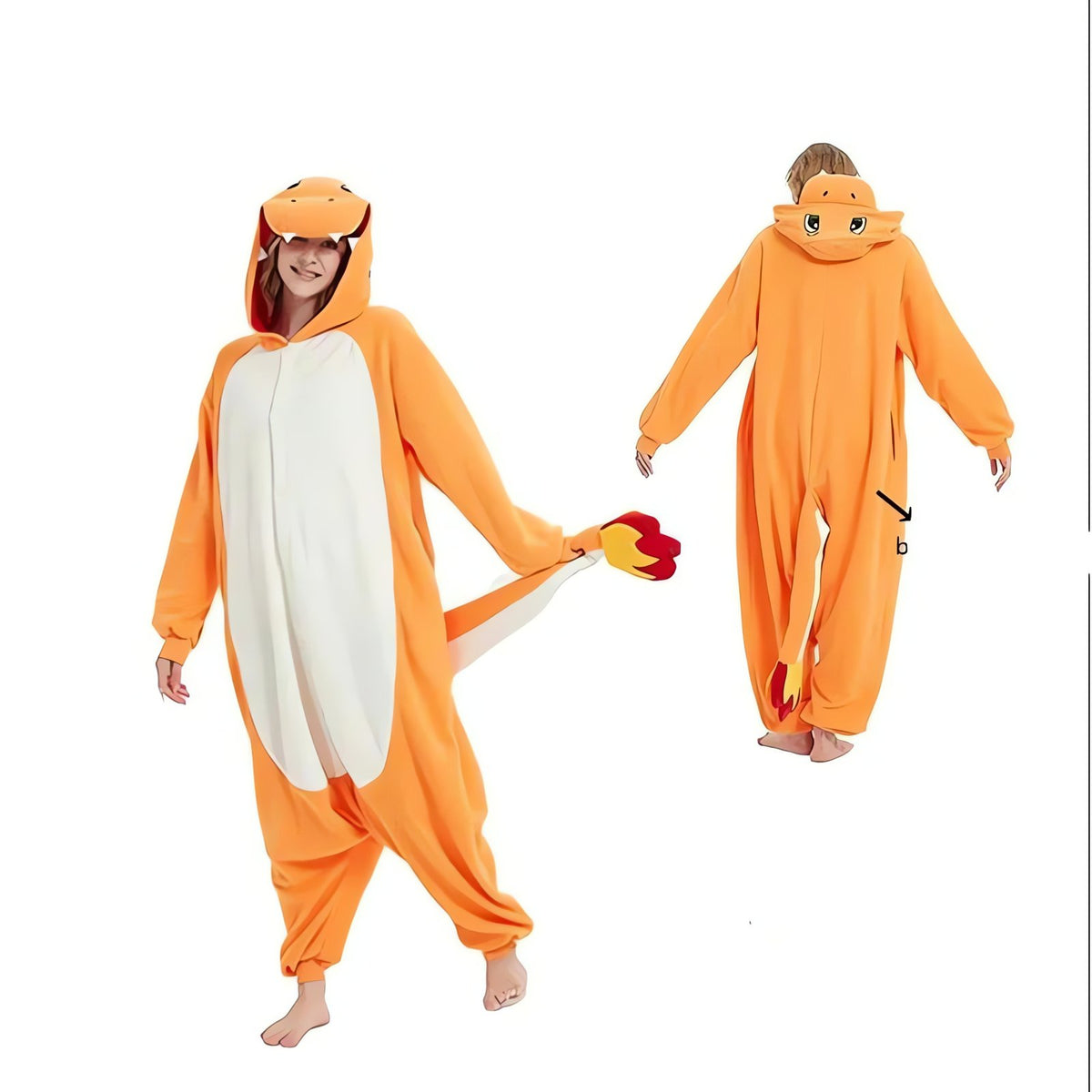 Pokémon hooded onesie pyjamas – Charmander