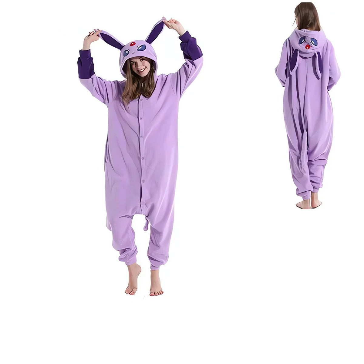 Pokémon hooded onesie pyjamas – Espeon A1
