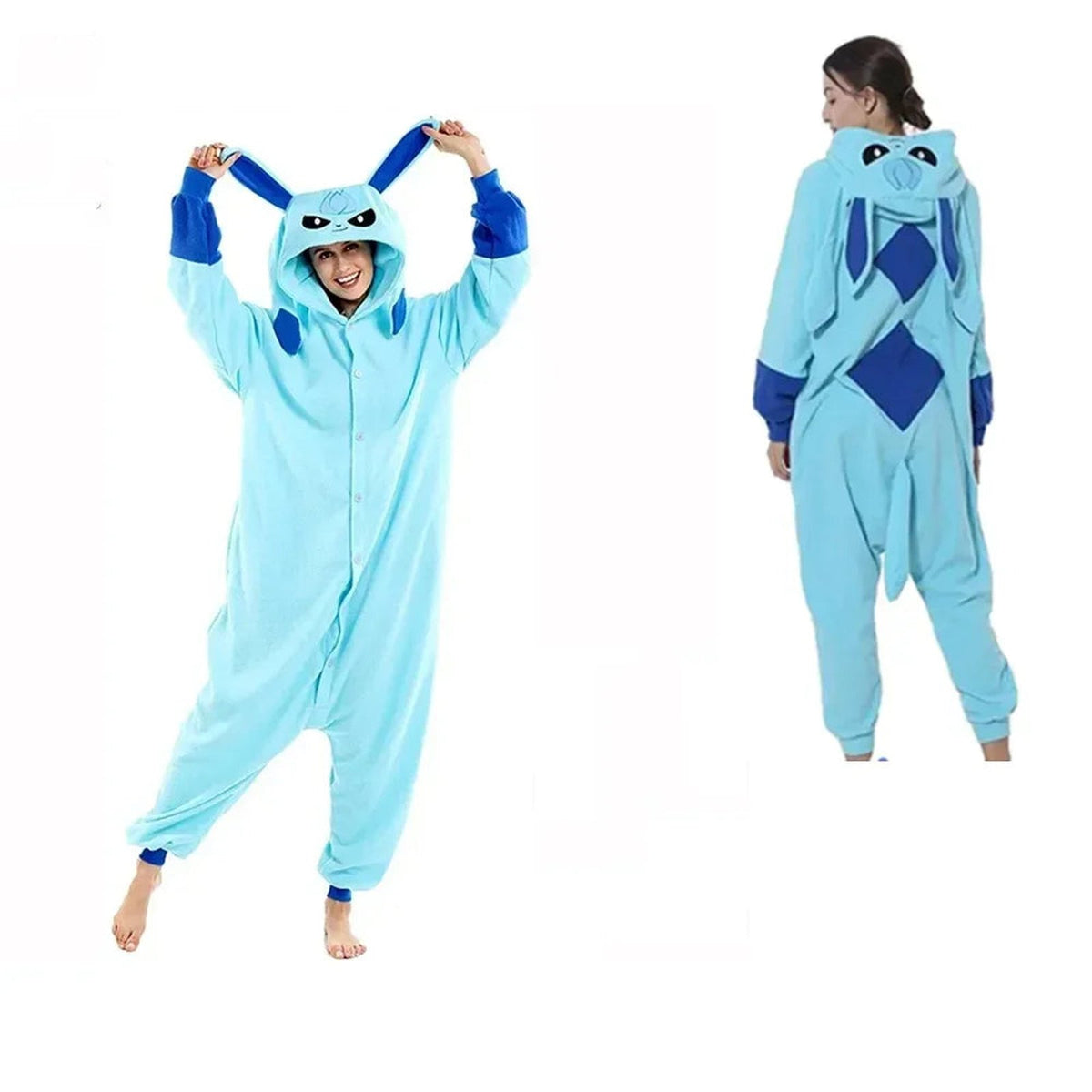 Pokémon hooded onesie pyjamas – Glaceon