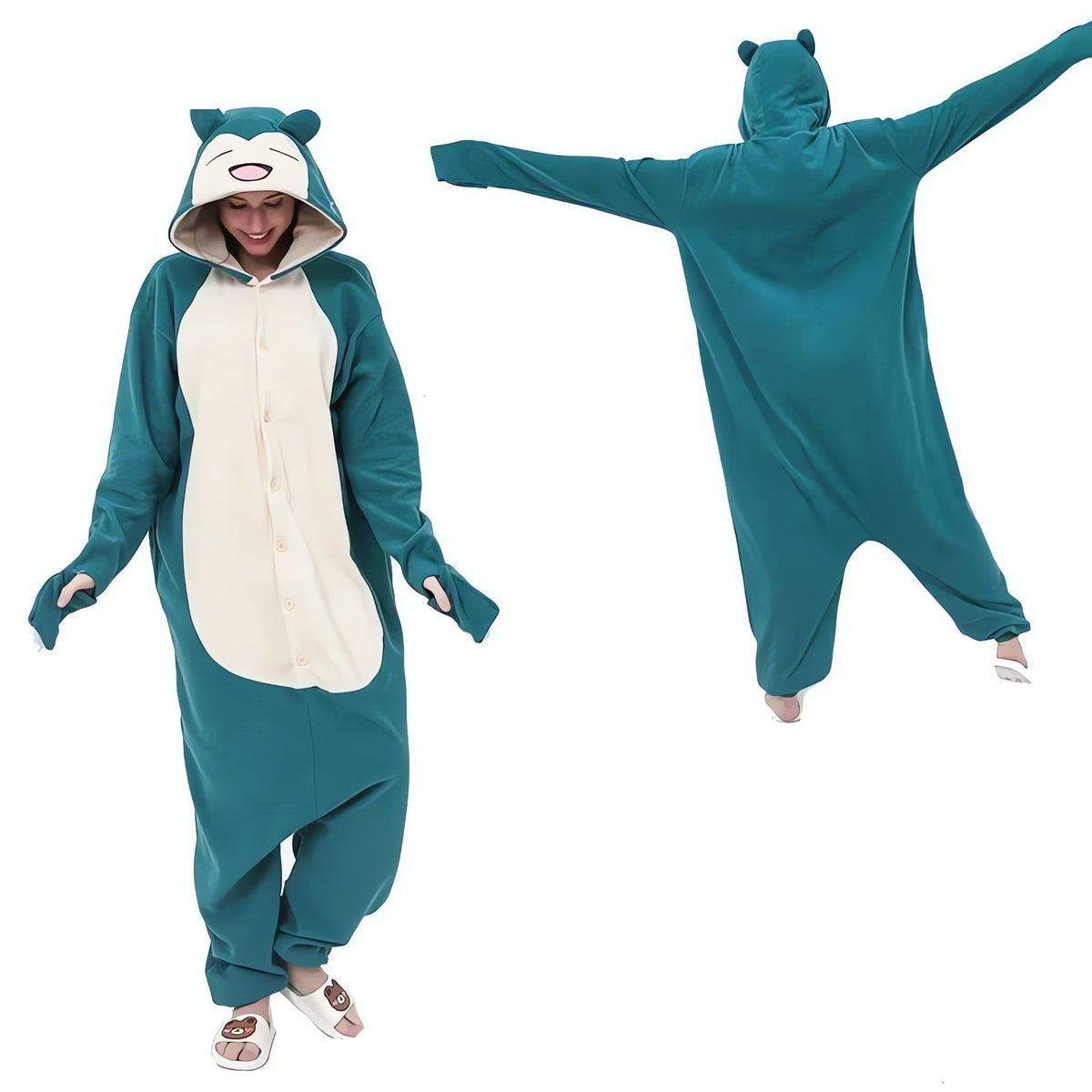 Pokémon hooded onesie pyjamas – Smiling Snorlax