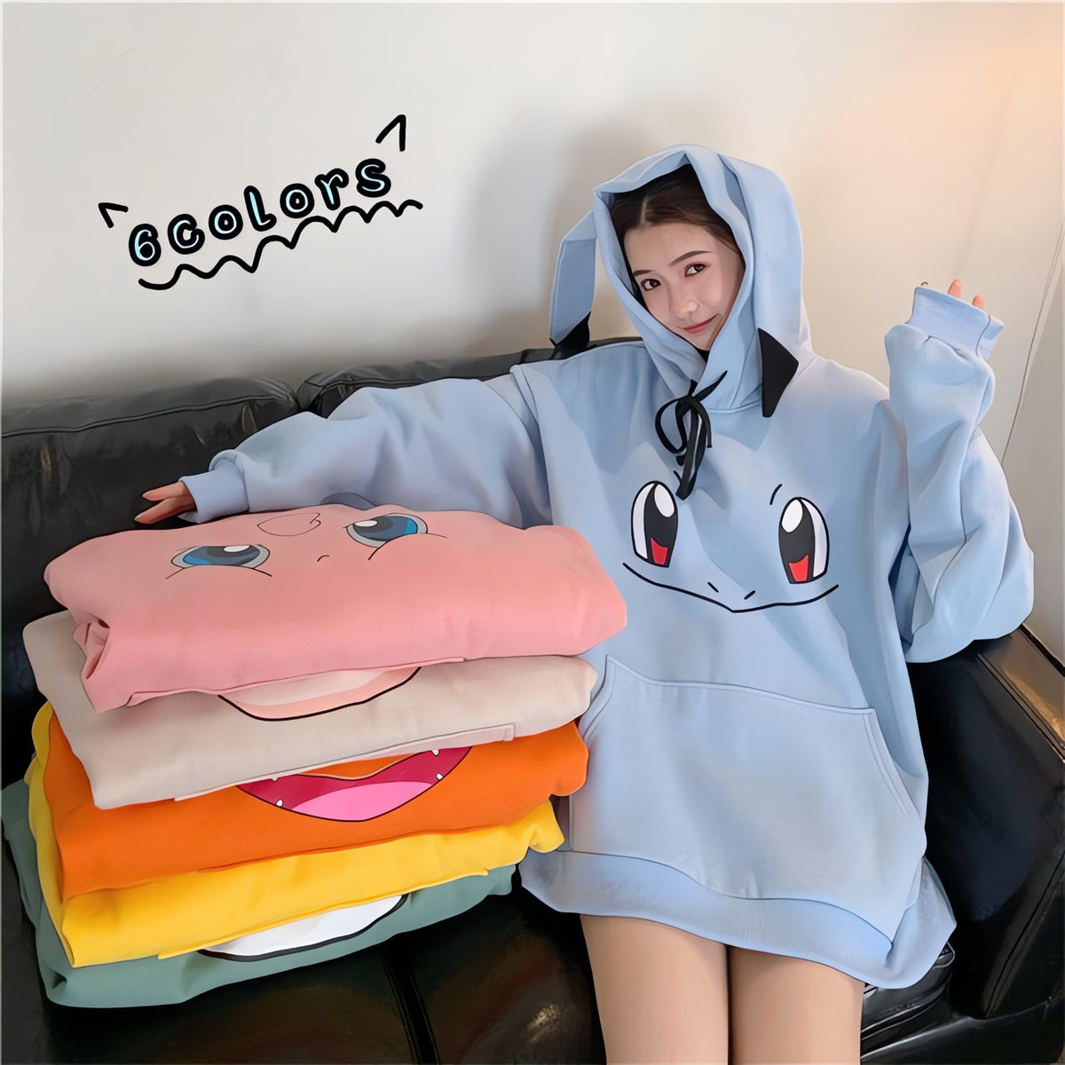 Oversized Pokémon hoodie with character design – photo 2