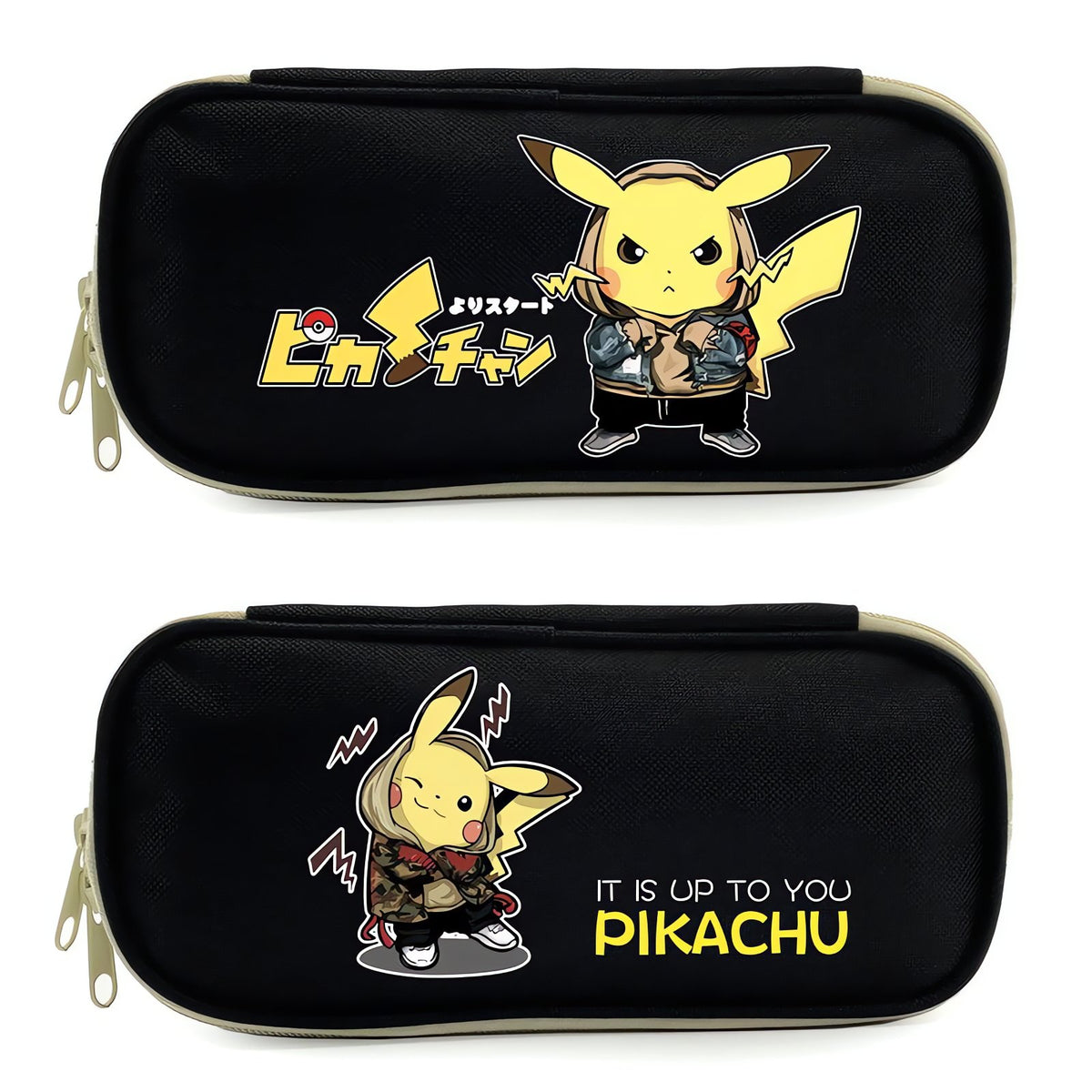 Black Pokémon pencil case with Pikachu