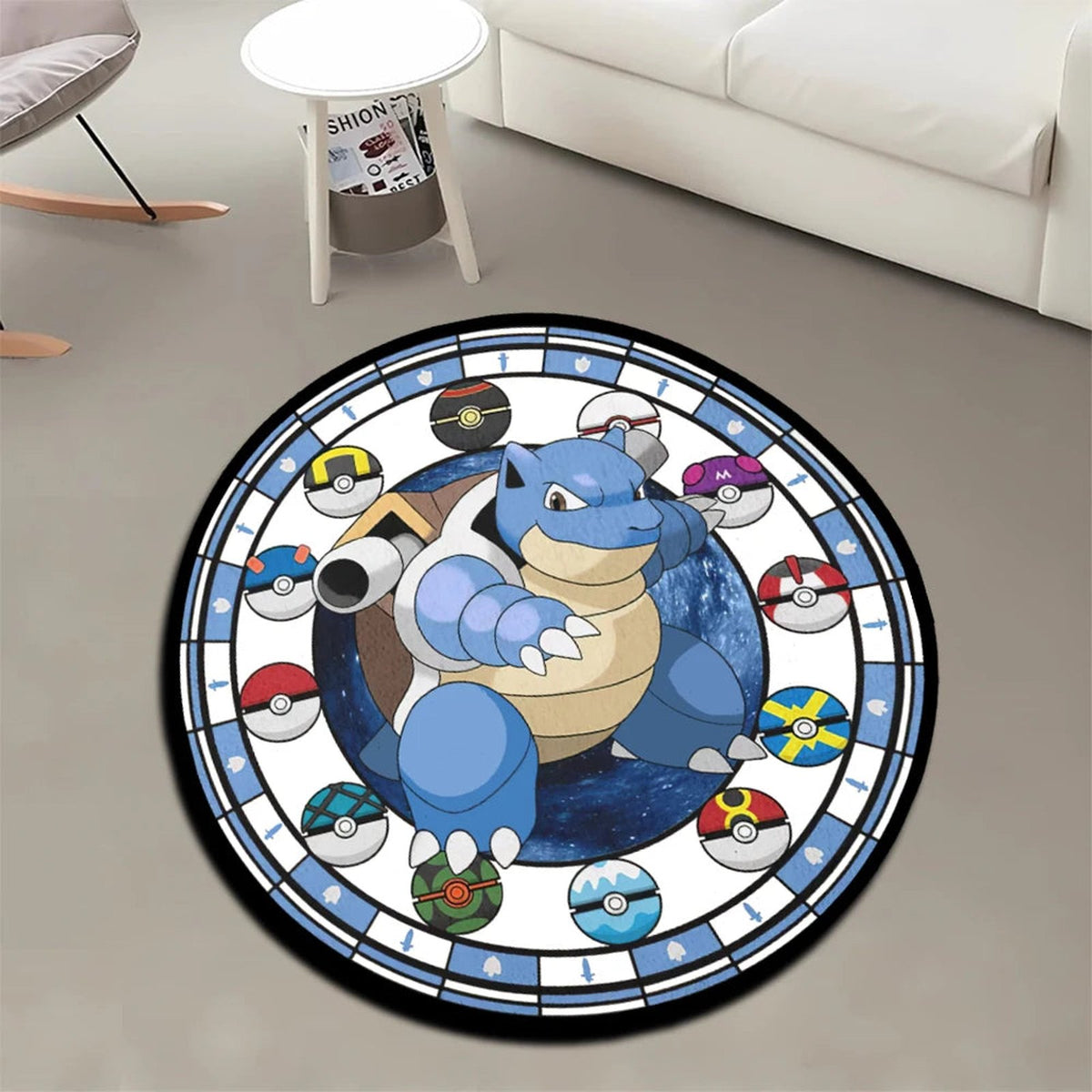 Colourful Pokémon play mat rugs – Blastoise Round