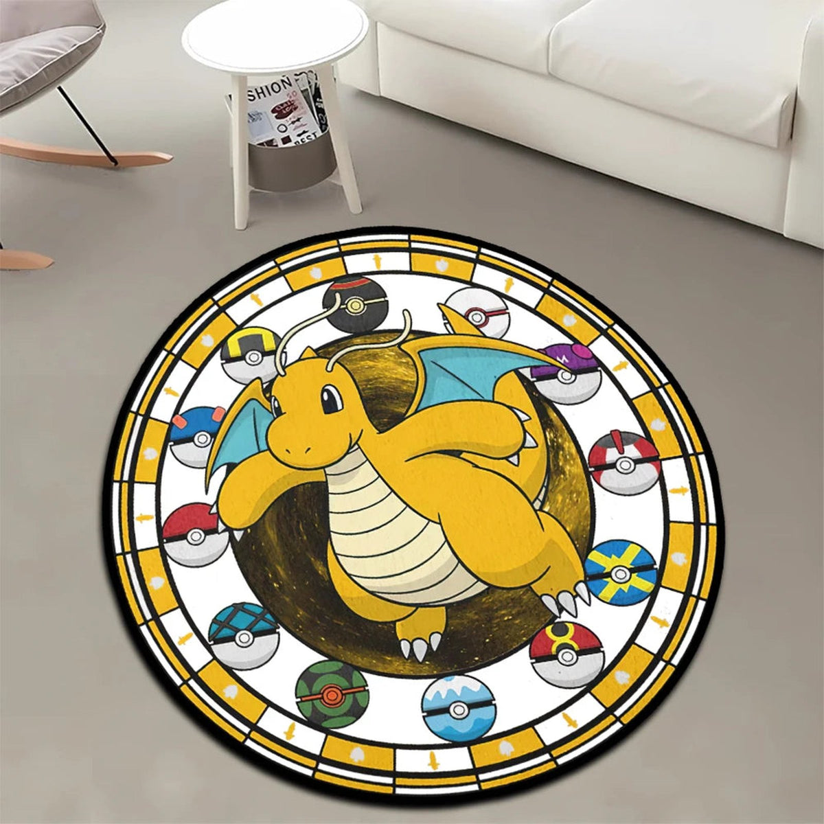 Colourful Pokémon play mat rugs – Dragonite Round
