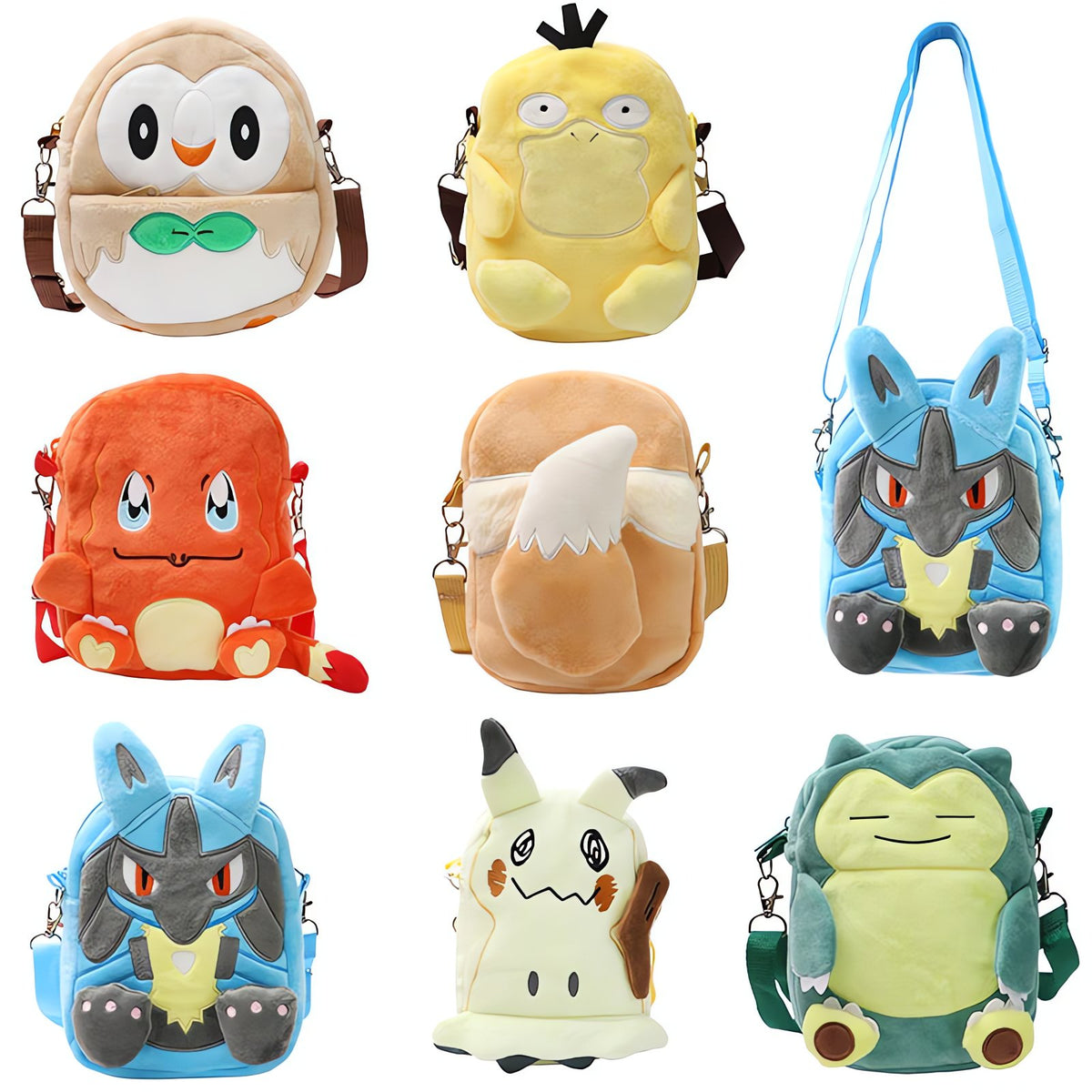 Pokémon plush backpack and shoulder bag