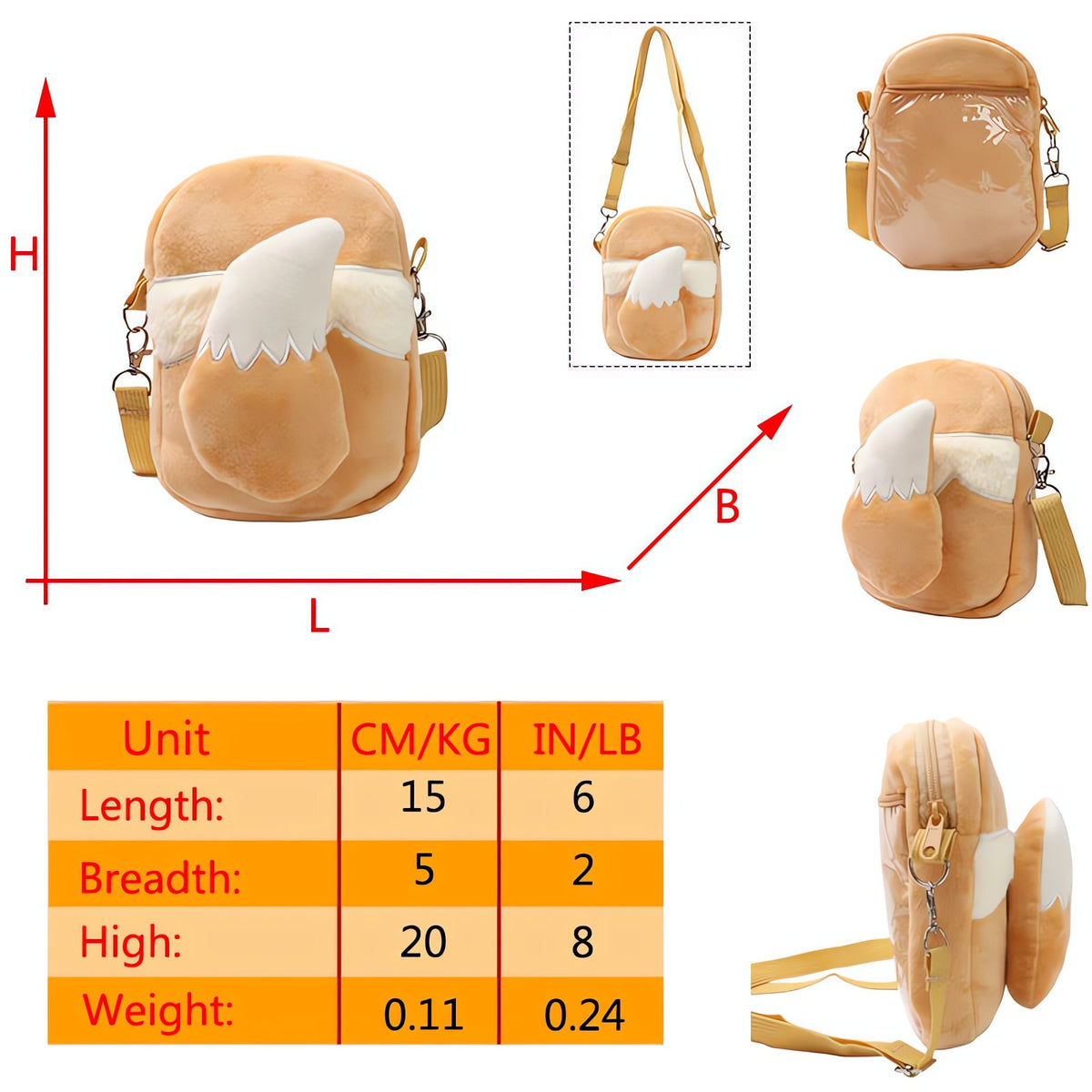 Pokémon plush backpack and shoulder bag – Eevee Shoulder Bag