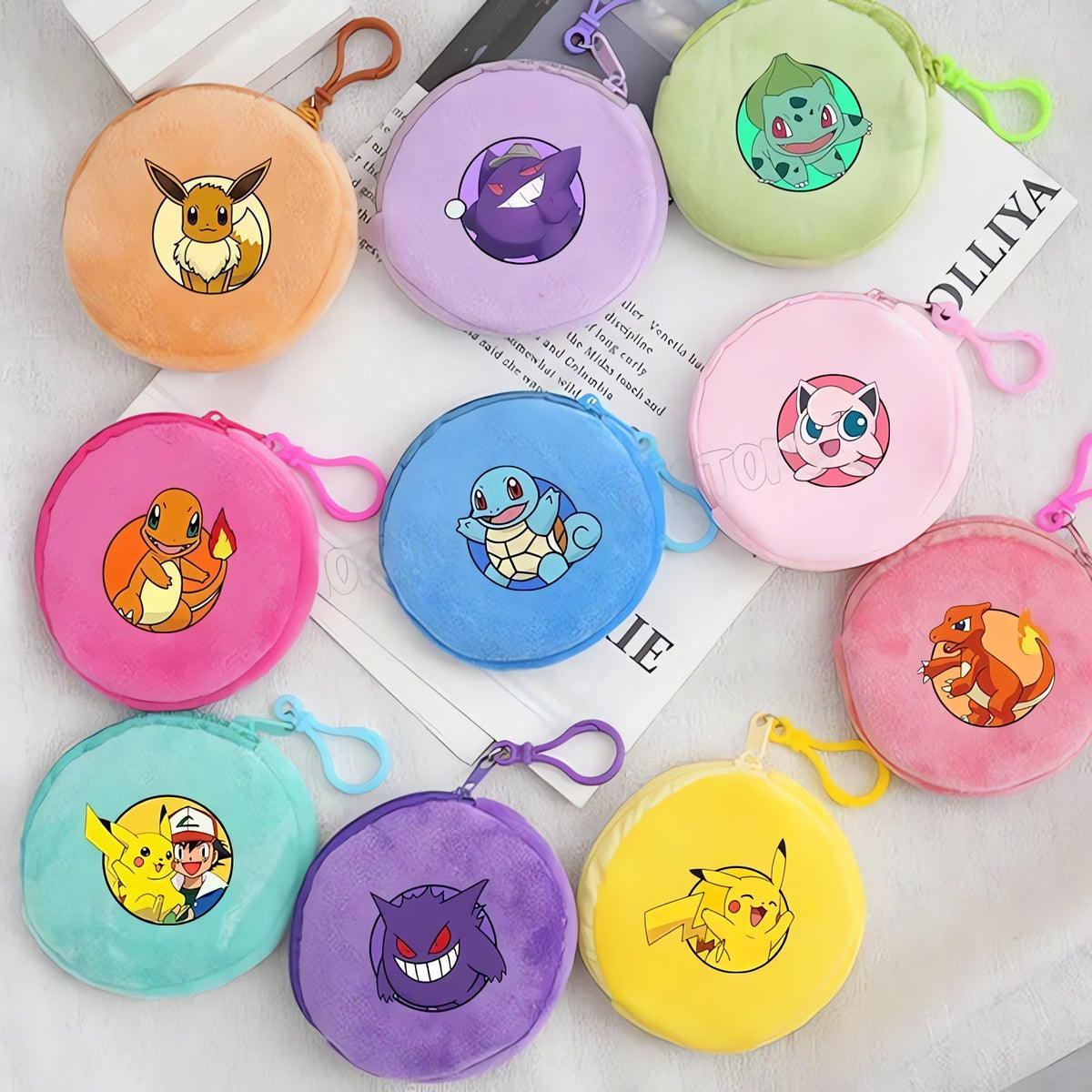 Pokémon plush purse with clip