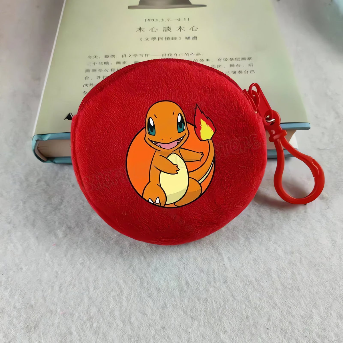 Pokémon plush purse with clip – Charmander
