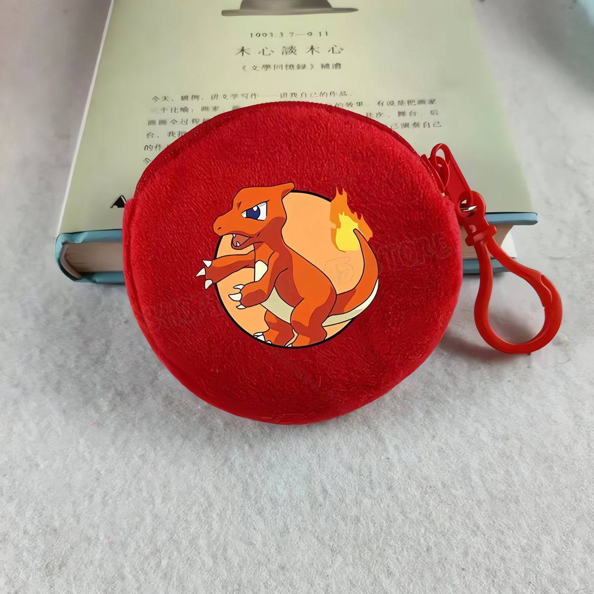 Pokémon plush purse with clip – Charmeleon