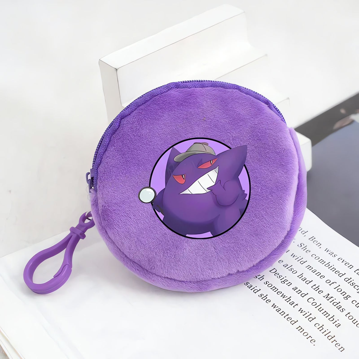Pokémon plush purse with clip – Gengar with Hat