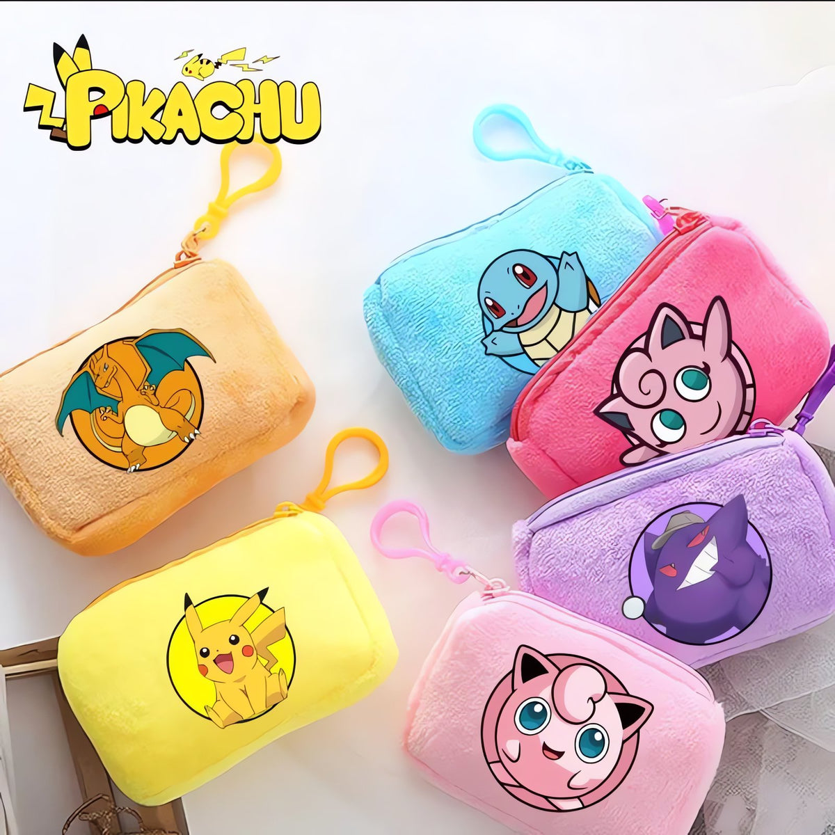 Pokémon plush coin purse with clip
