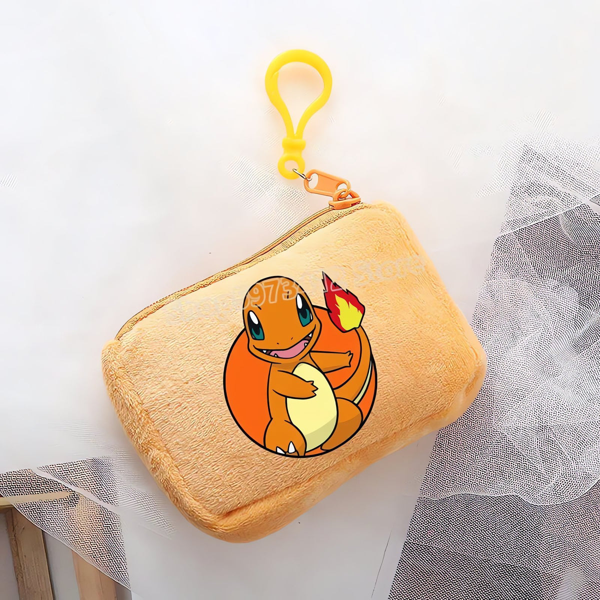 Pokémon plush coin purse with clip – Charmander (Orange)