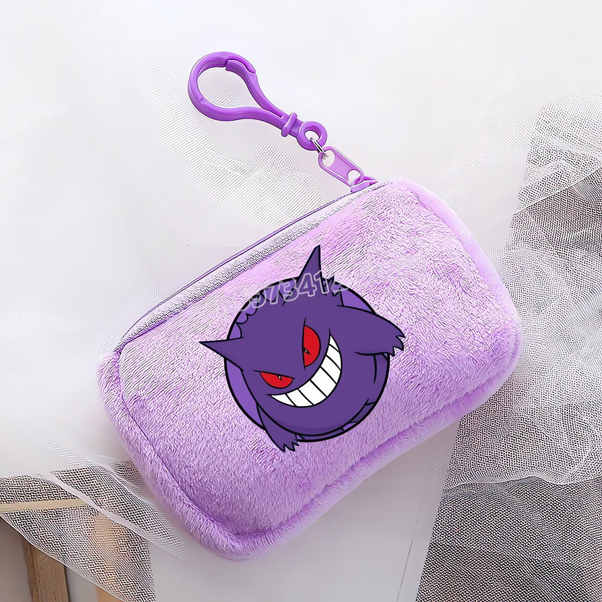 Pokémon plush coin purse with clip – Gengar (Purple)